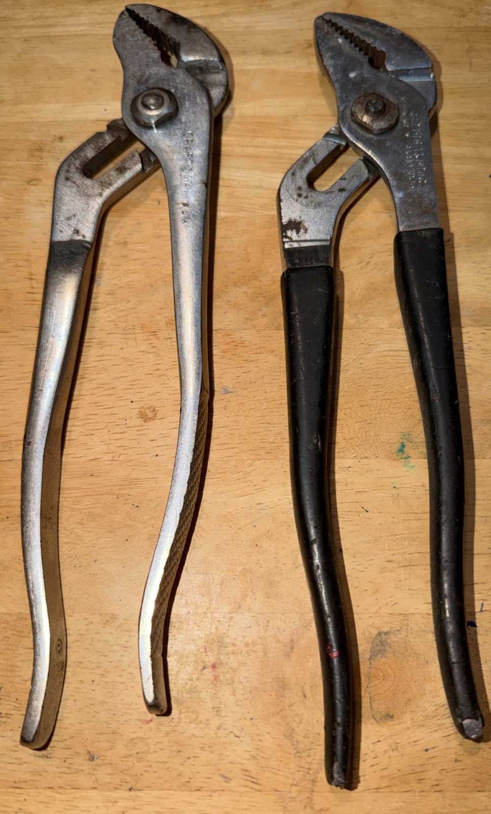 2-VINTAGE CRAFTSMAN SLIP JOINT PLYERS 9.25″ MADE IN USA 45381!!