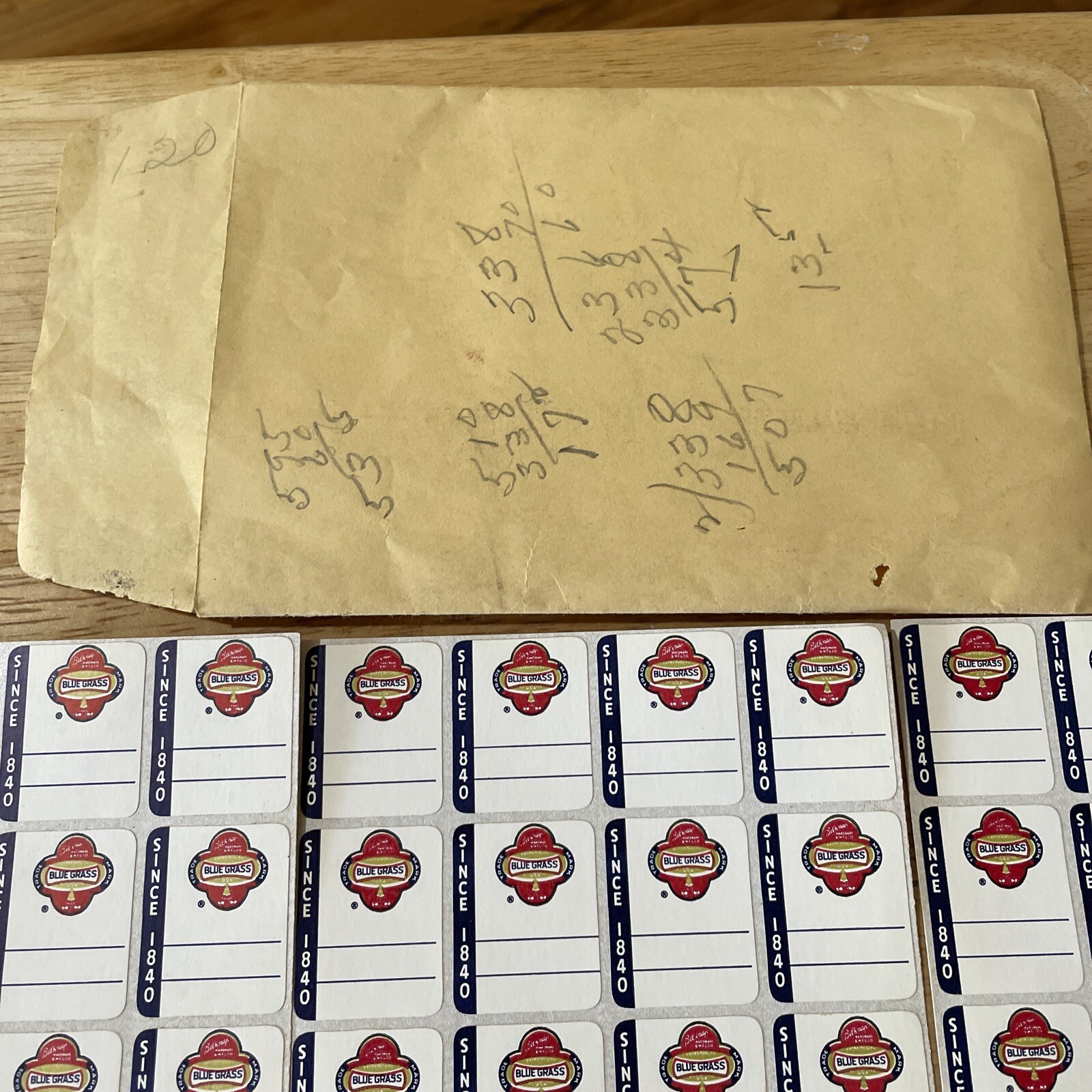 7x NOS Belknap Bluegrass Hardware Store Price Stickers With Envelope Collectible