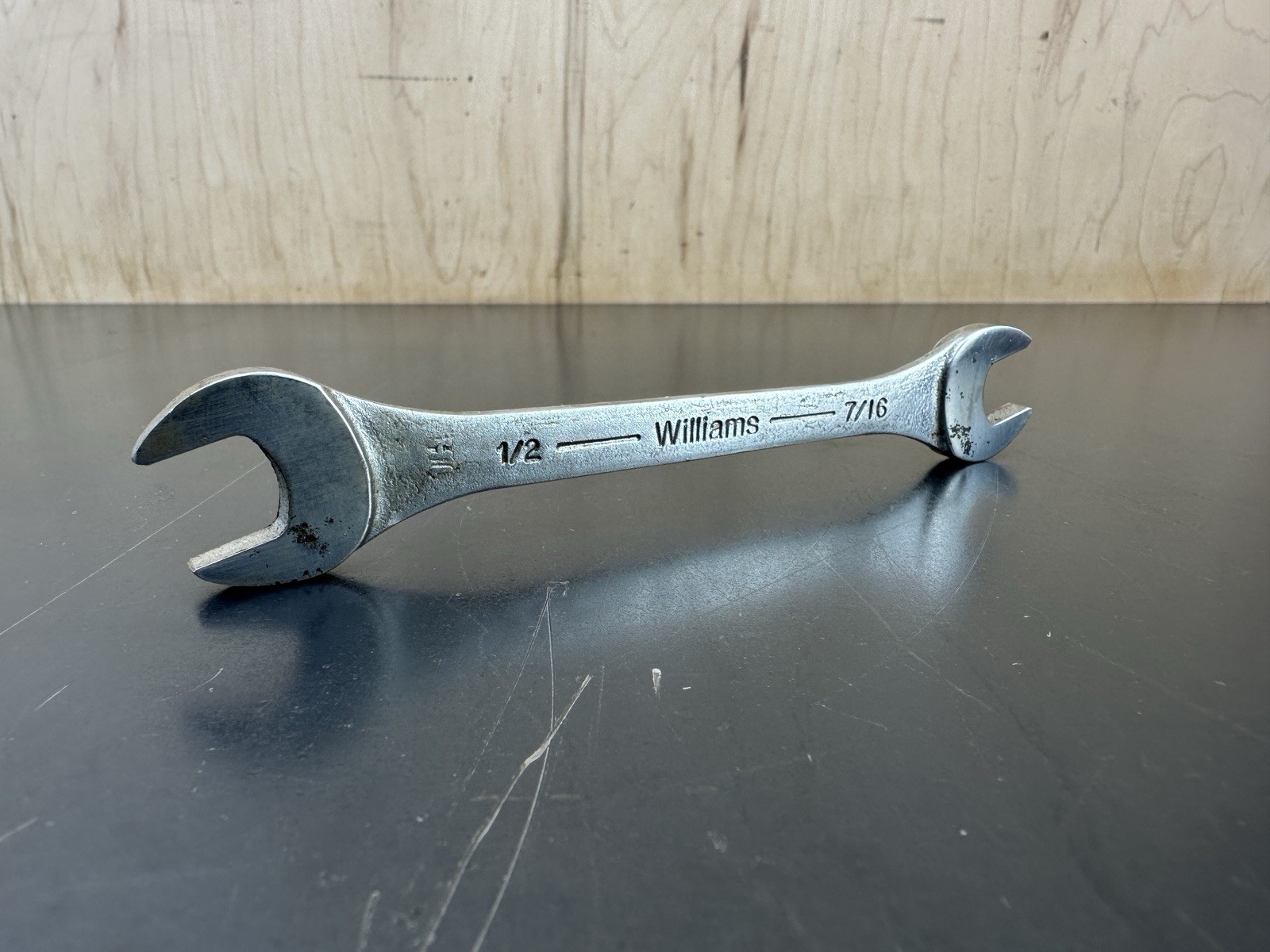 Used Vintage Williams Open End Wrench 1/2″ X 7/16″ Model 1725 Made In Usa