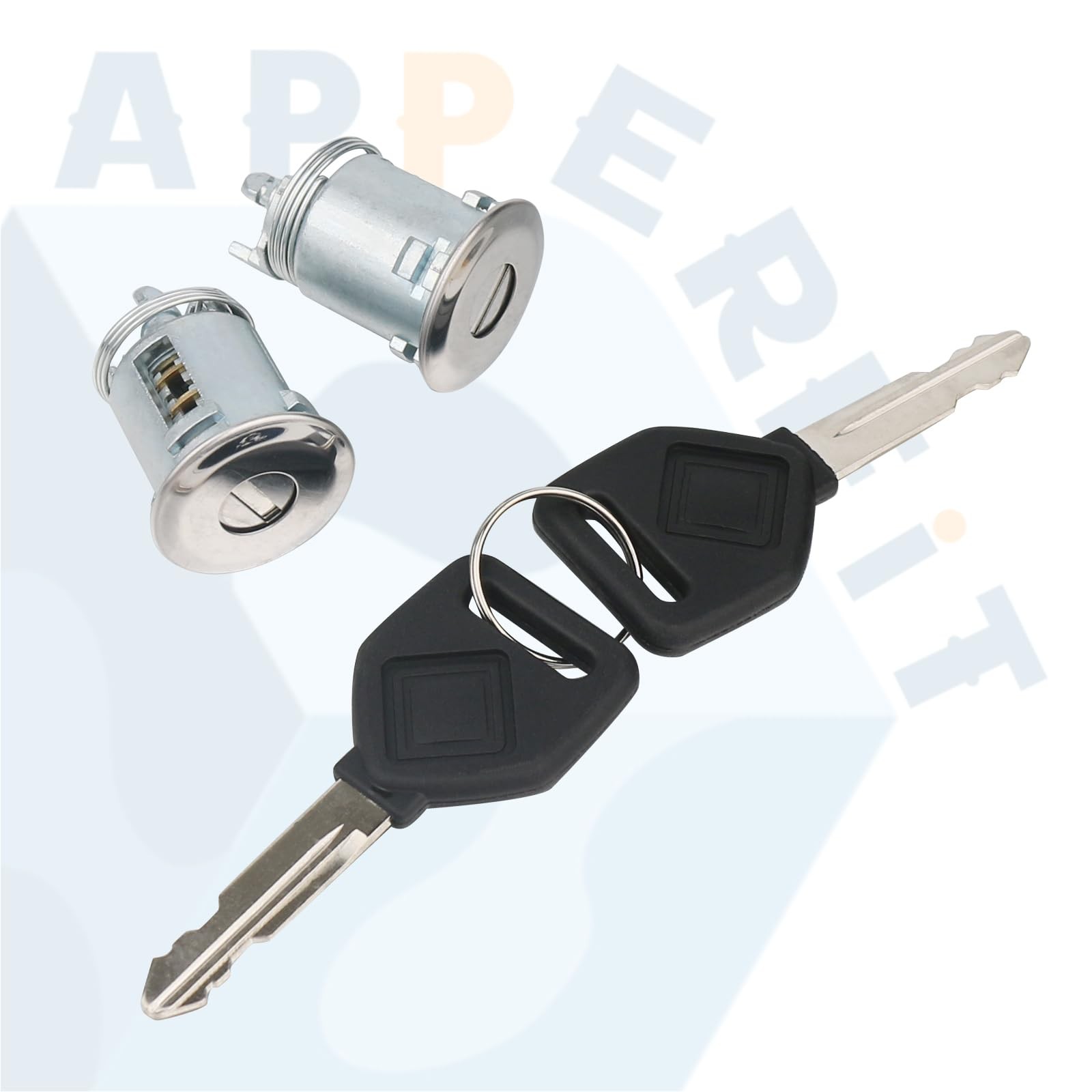 International Cab Door Lock Cylinder w/Keys for Left Driver & Right Silver