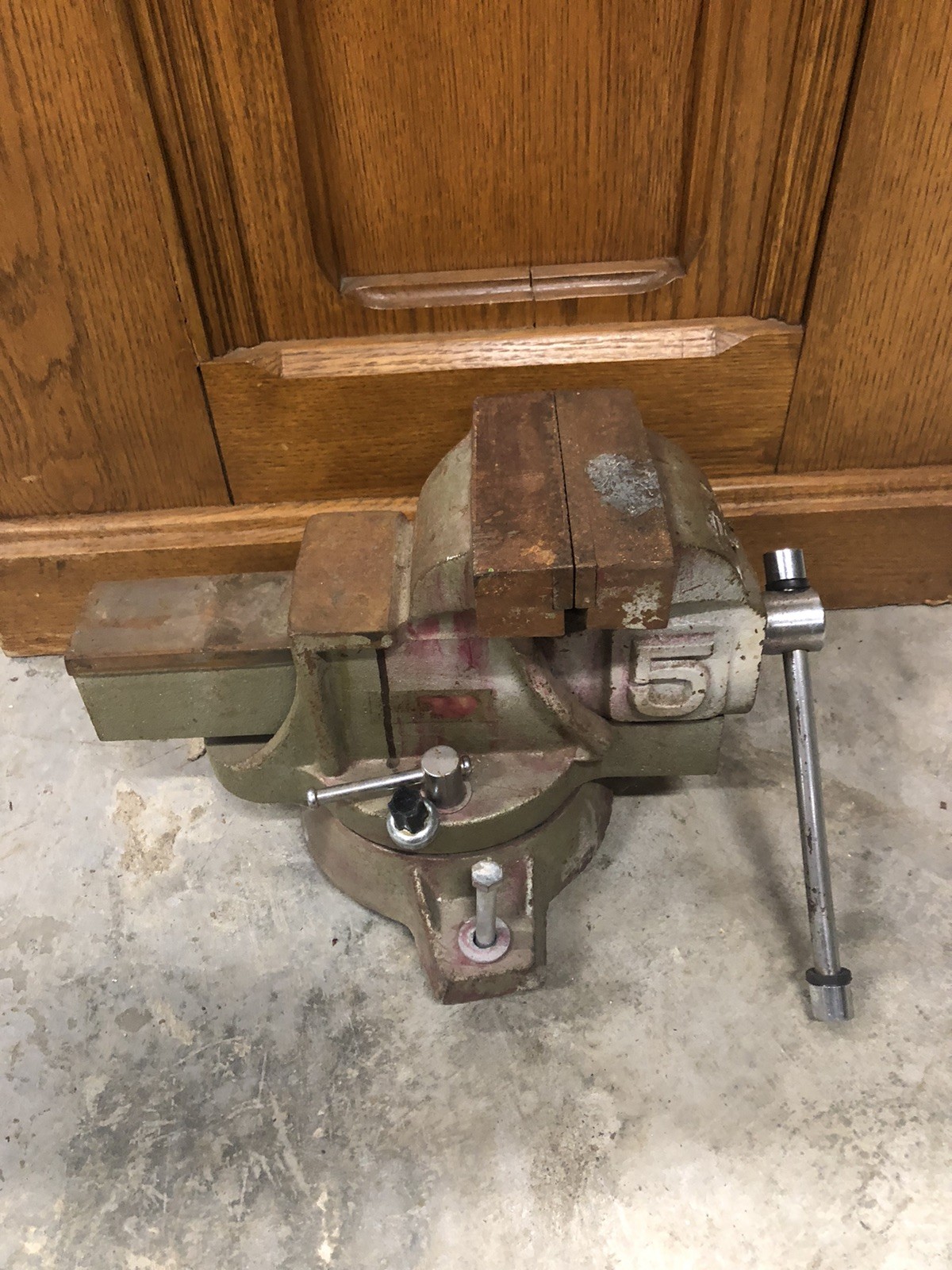 Vtg Buffalo Bench Top Vice Vise Huge Heavy Duty Swivel Tool Shop Huge