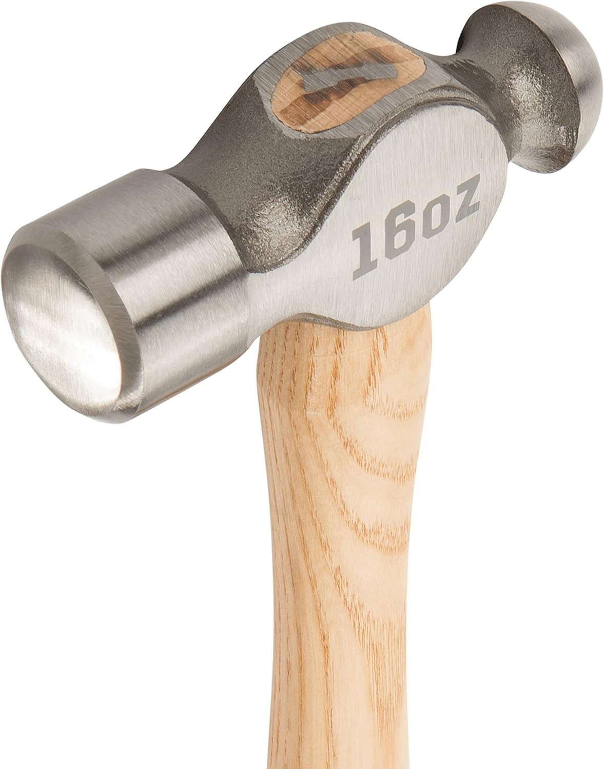 16 oz German Style Ball Peen Hammer – Forged Steel & Ergonomic Hickory Handle