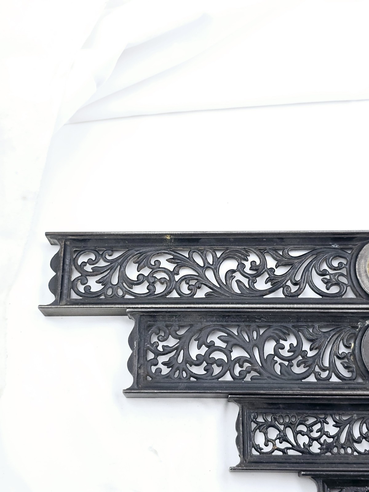 DAVIS SPIRIT LEVELS 24″ 18″ 12″ 6″ ANTIQUE CAST IRON LEVEL 1867 Pat. Rare Set