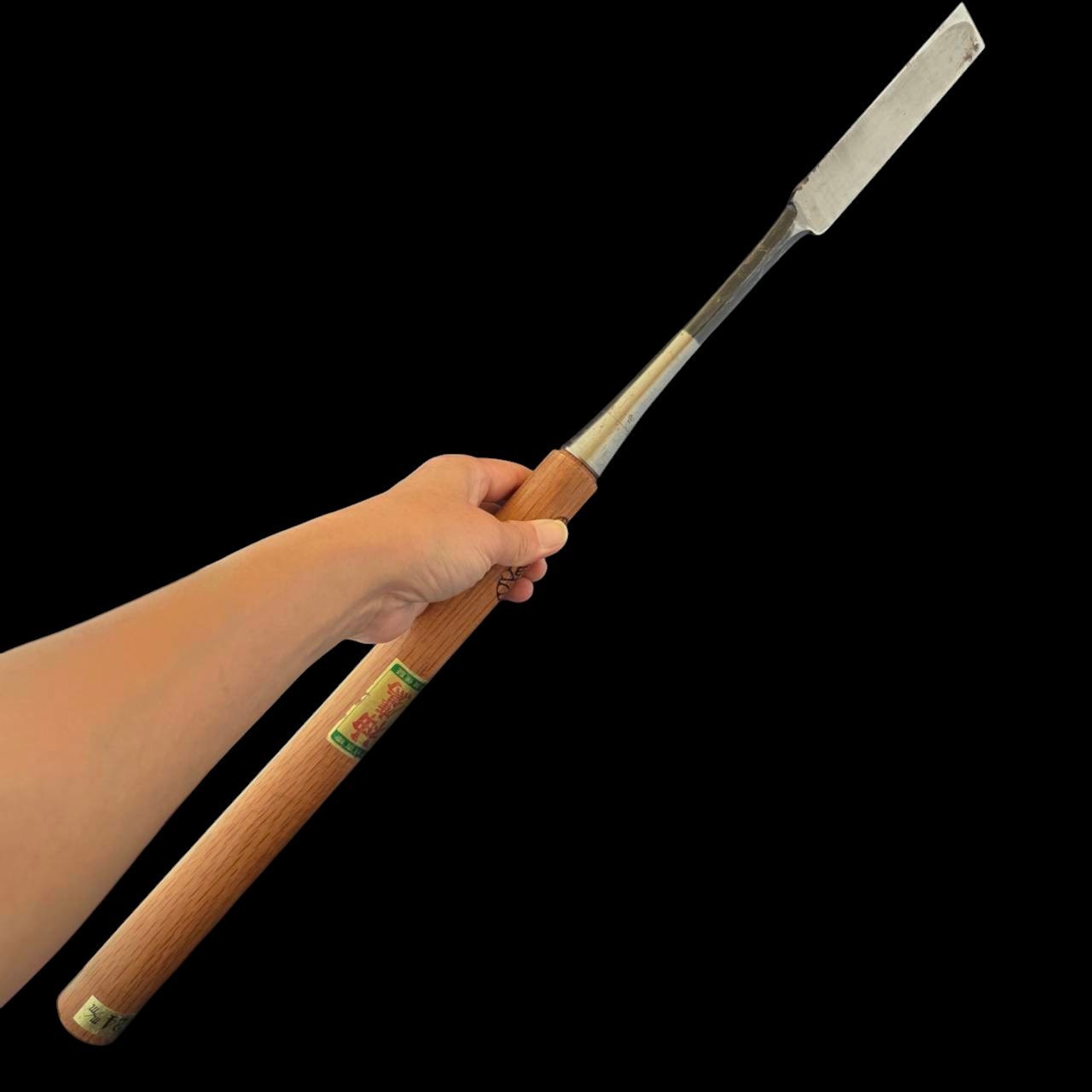 Vintage Japanese Tsuki Nomi Long Chisel Carpenter Tool signed L:59cm/23.0inch