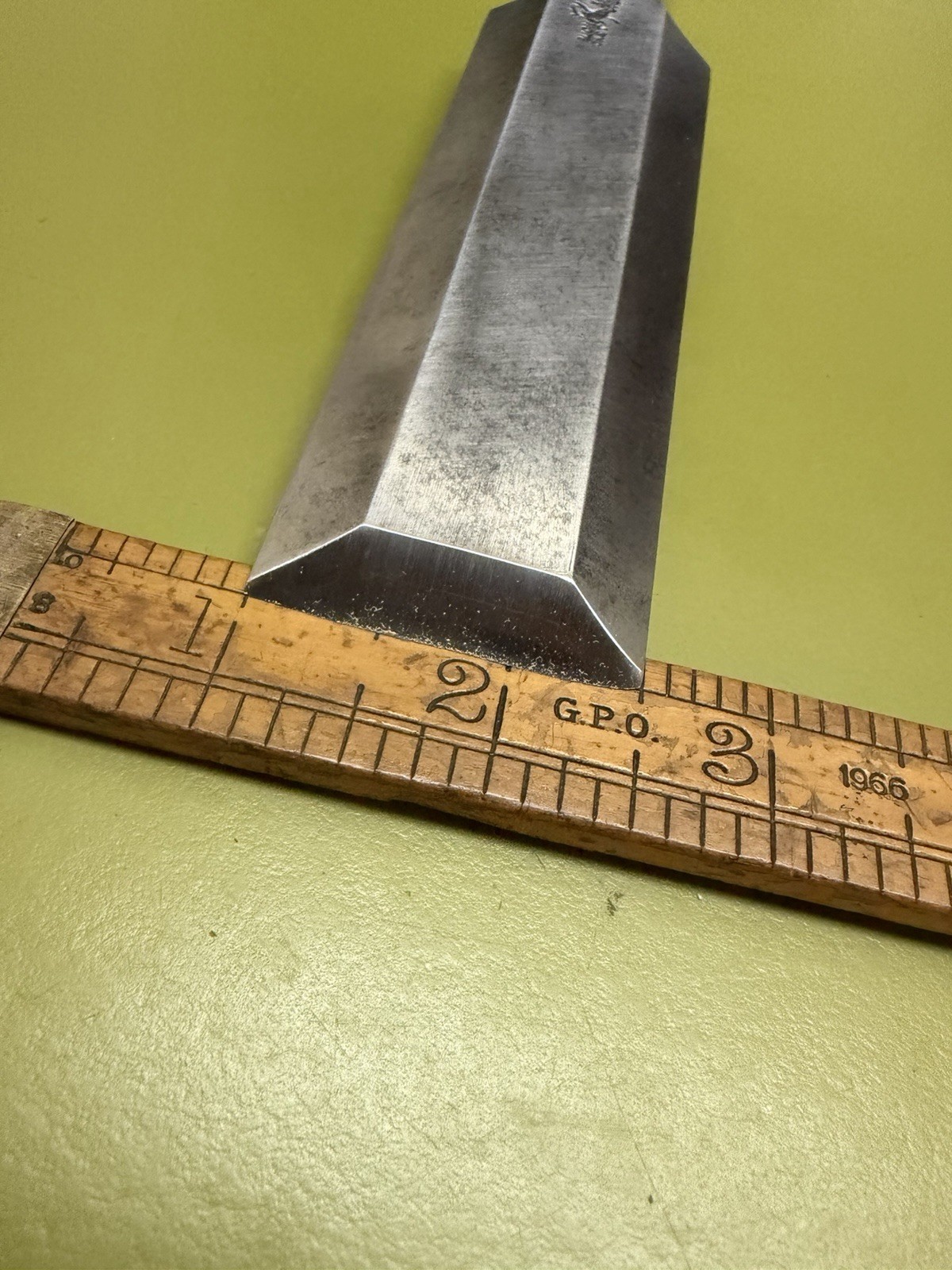 Xtra-Fine EARLY vtg Buck Bros 1.5” Bevel Edge THIN BLADE Dovetail /Paring Chisel