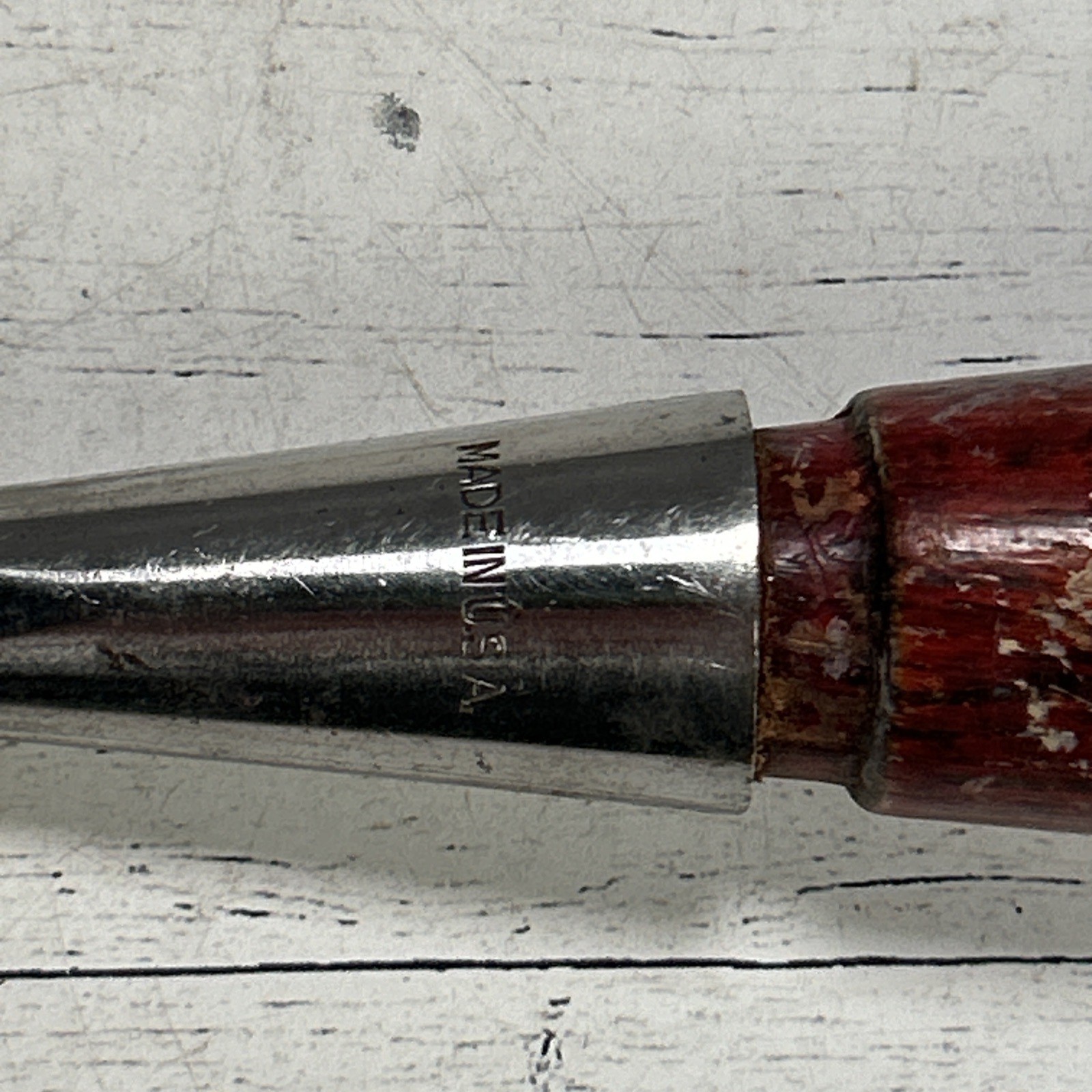 Vintage Stanley No 750 Bevel Edge Socket Chisel 1-1/4″ Wood Handle 1940s-1960s