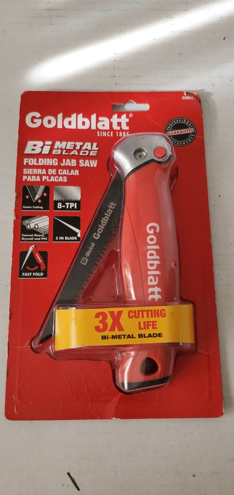 Goldblatt 6″ Folding Drywall Saw Jab Saw Hand Saw Soft Grip Handle Shtrk Saw NIB