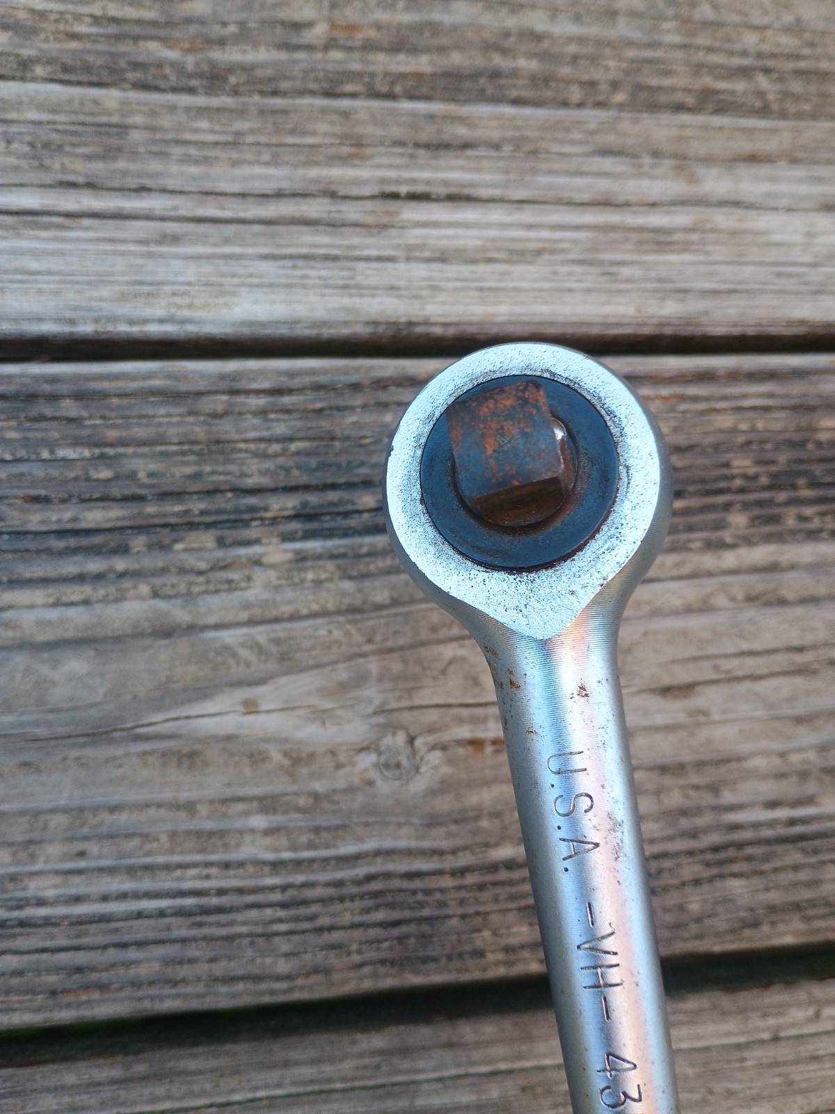Vintage Craftsman 1/2″ Drive Ratchet VH 43176 10″ Long Round Handle