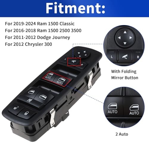 Left Driver Side Power Window Switch For 2016 2017 2018 Switch + Removal Tool