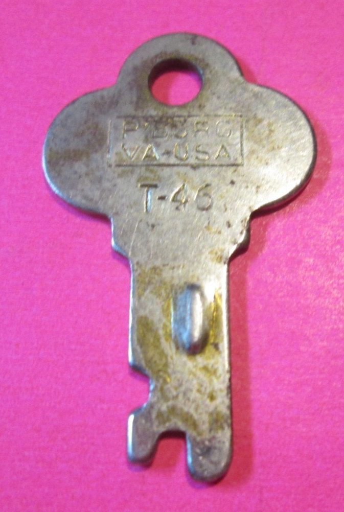 Vintage Key Long Lock Co. #T46 Flat SKELETON Key MANY MORE KEYS LISTED HERE