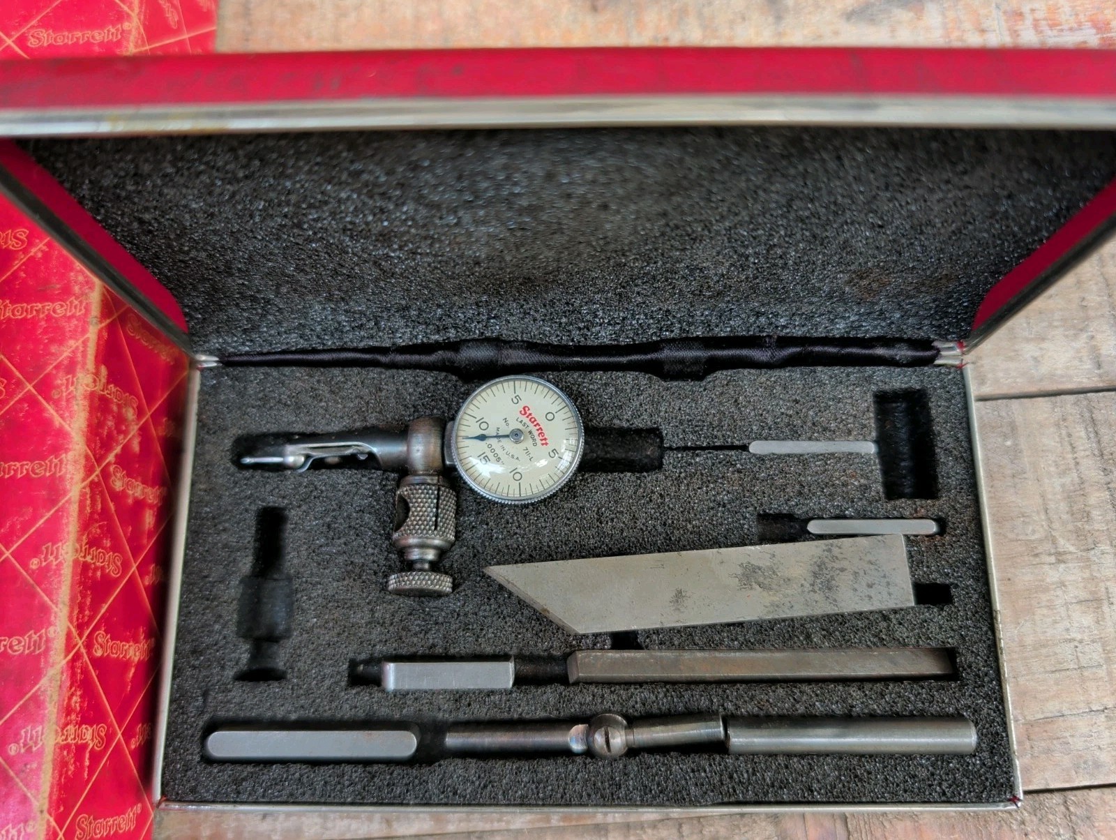 Vintage Machinist Lot Stanley Vise Starrett Gauges Magnetic Blocks Fowler Gauge