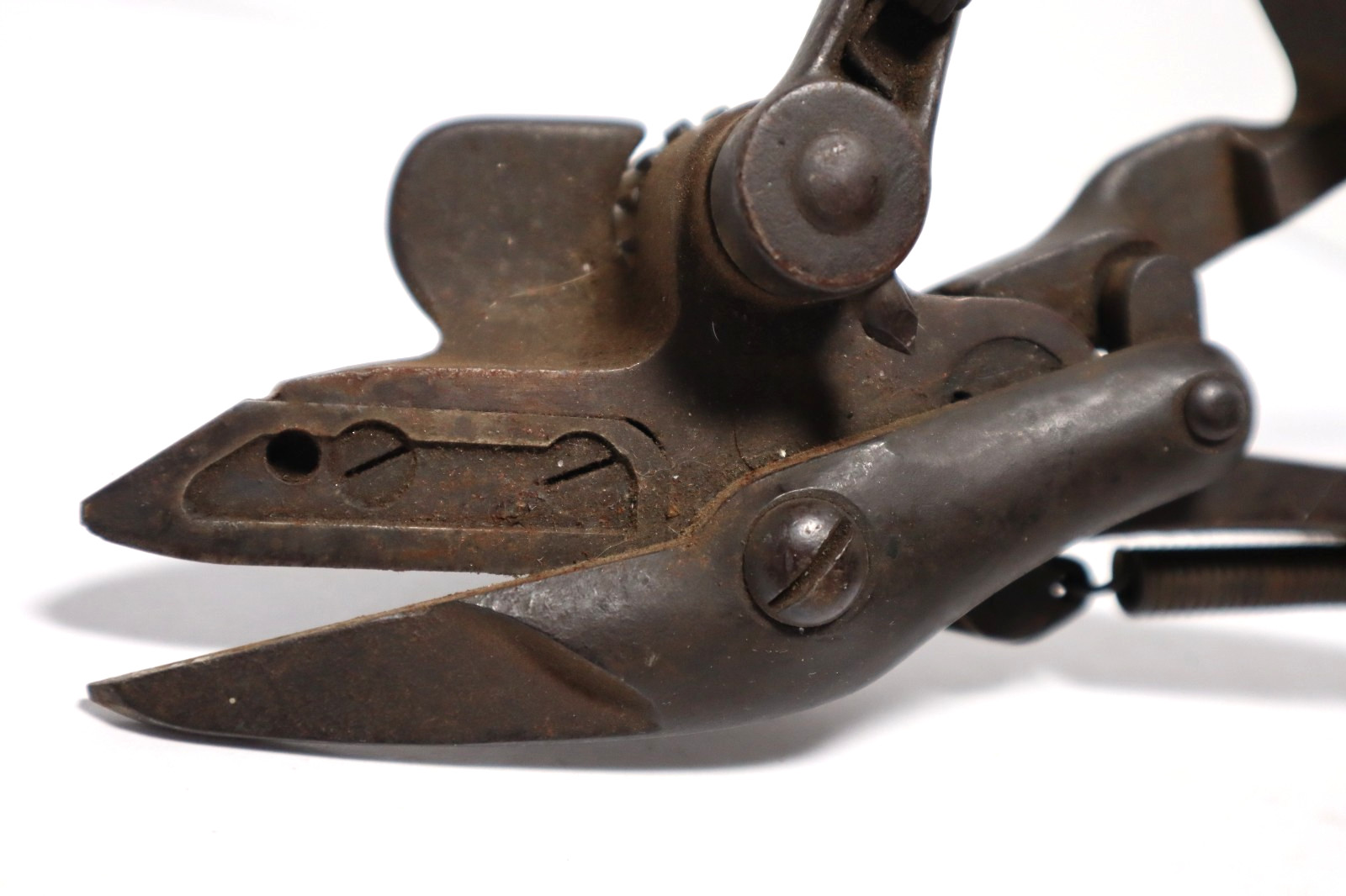 Antique Tin Tool Blumer Doscher Mfg 1895 Tinsmith Snips Cutter Crimp Sheetmetal