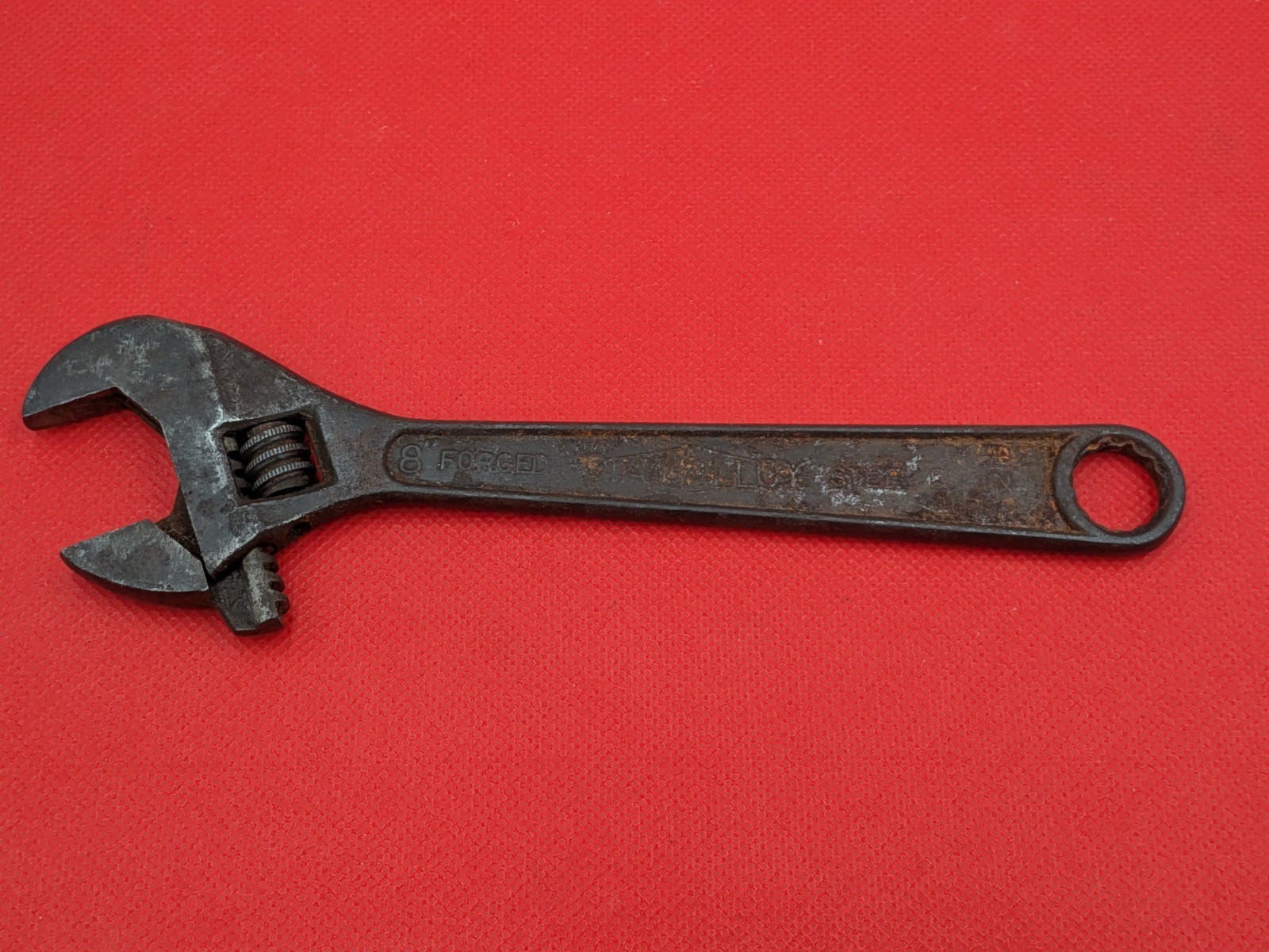 Vintage Diamond Calk Horseshoe Co 8″ Adjustable Wrench Duluth Minn USA No 68