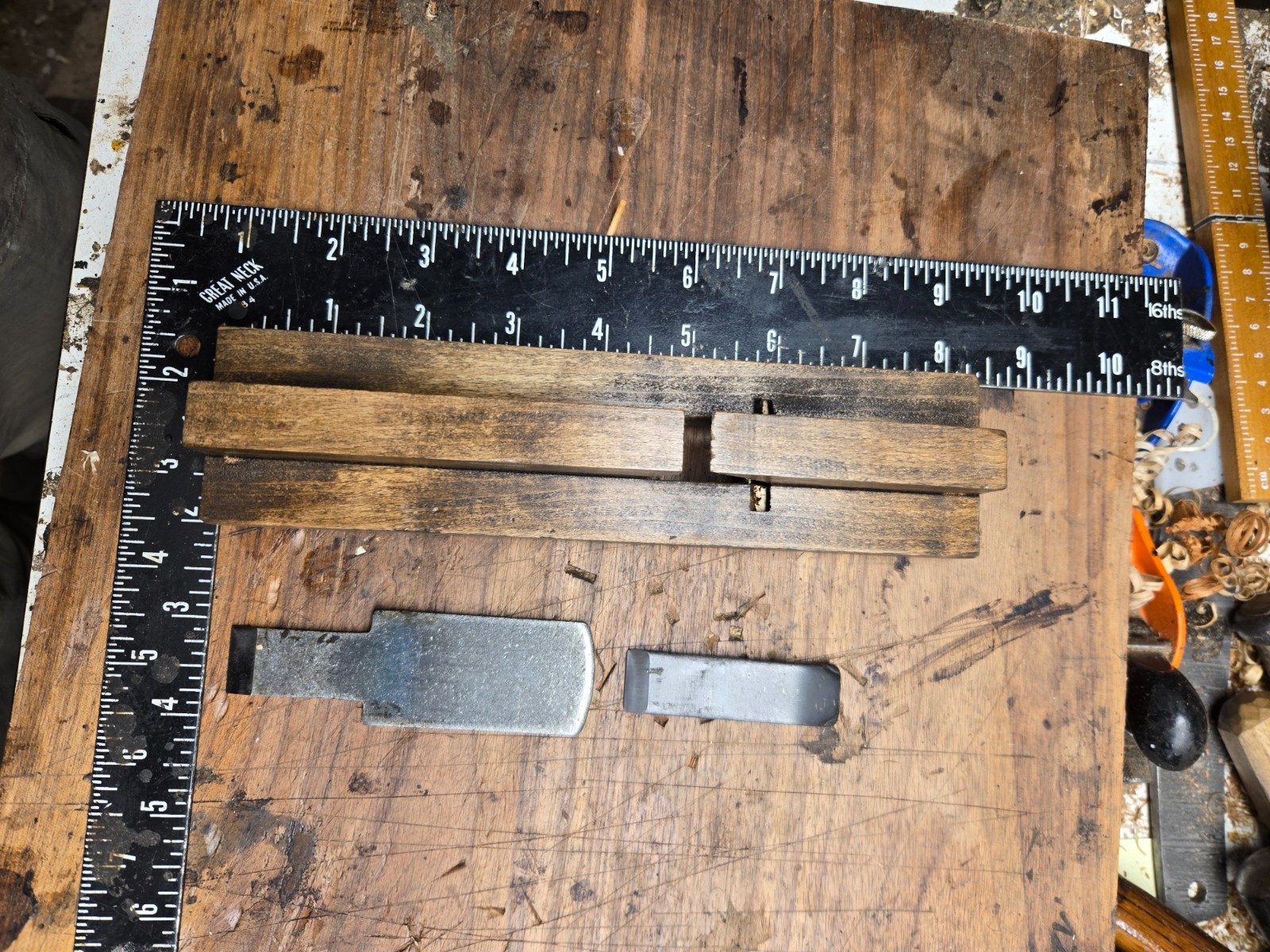 Vintage Japanese Osaka Plow Plane, Grooving Kanna, Set Up and Sharpened
