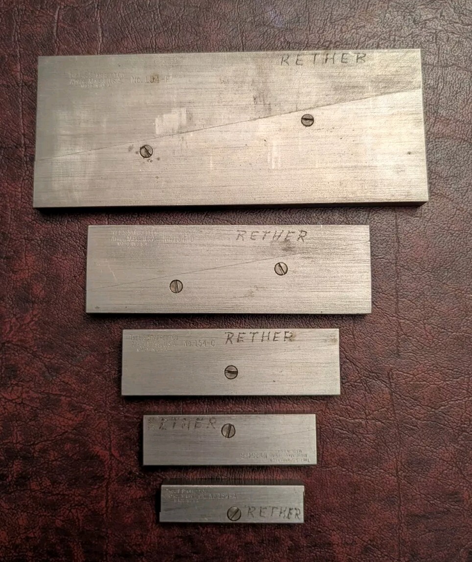Starret No. S 154 S And 154 F. Parallel Set And Single