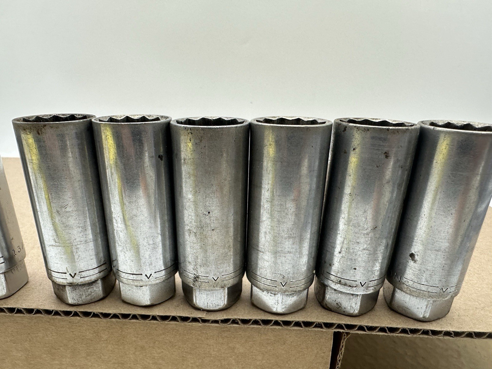 Lot 12 Vintage Craftsman Spark Plug Socket =V= 13/16″ Deep Well 1/2″ Dr 6/12pt