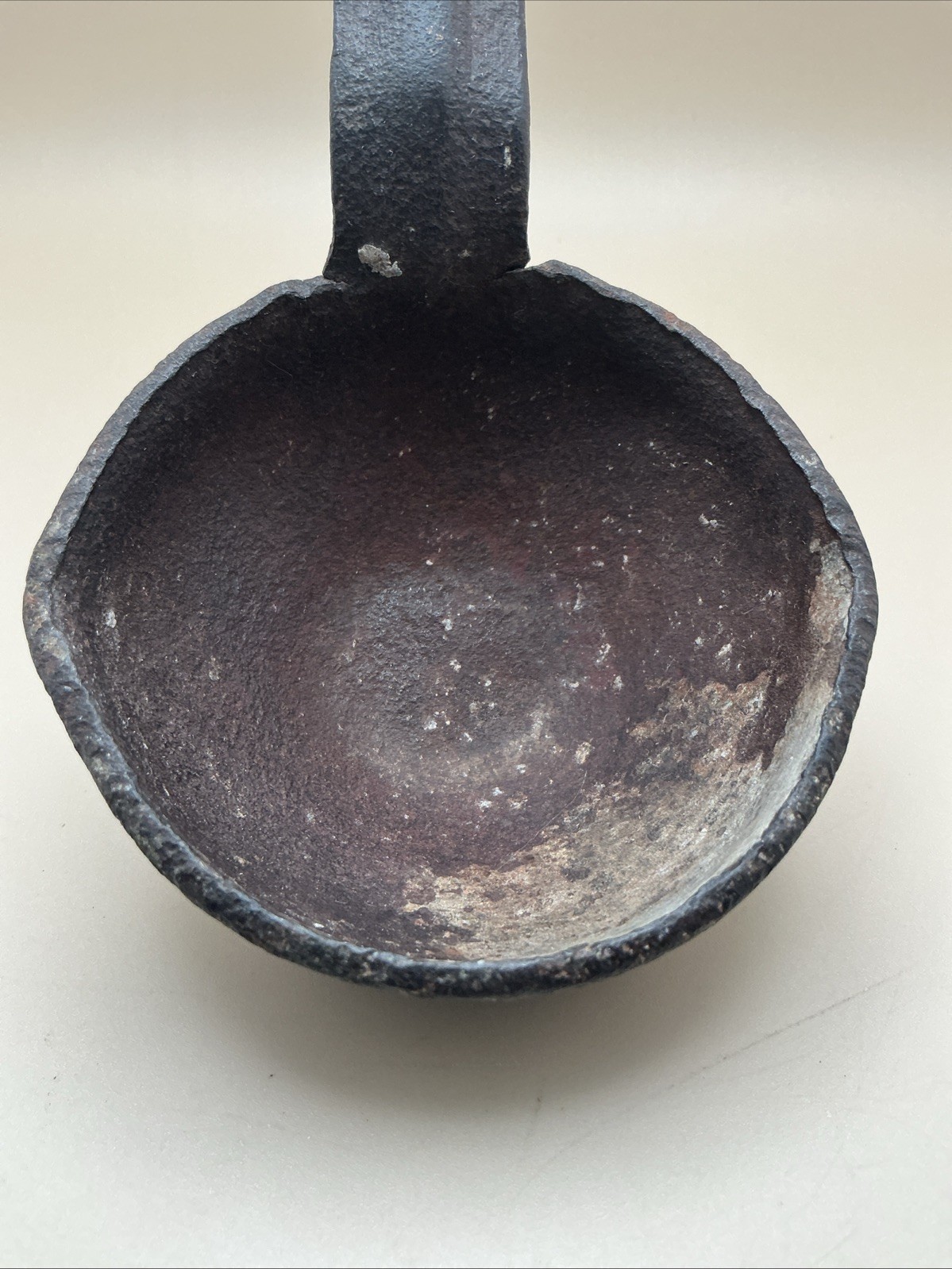 Vintage 1920s Richmond 3 1/2 Cast Iron Smelting Ladle 13” Handle Hanging Hole