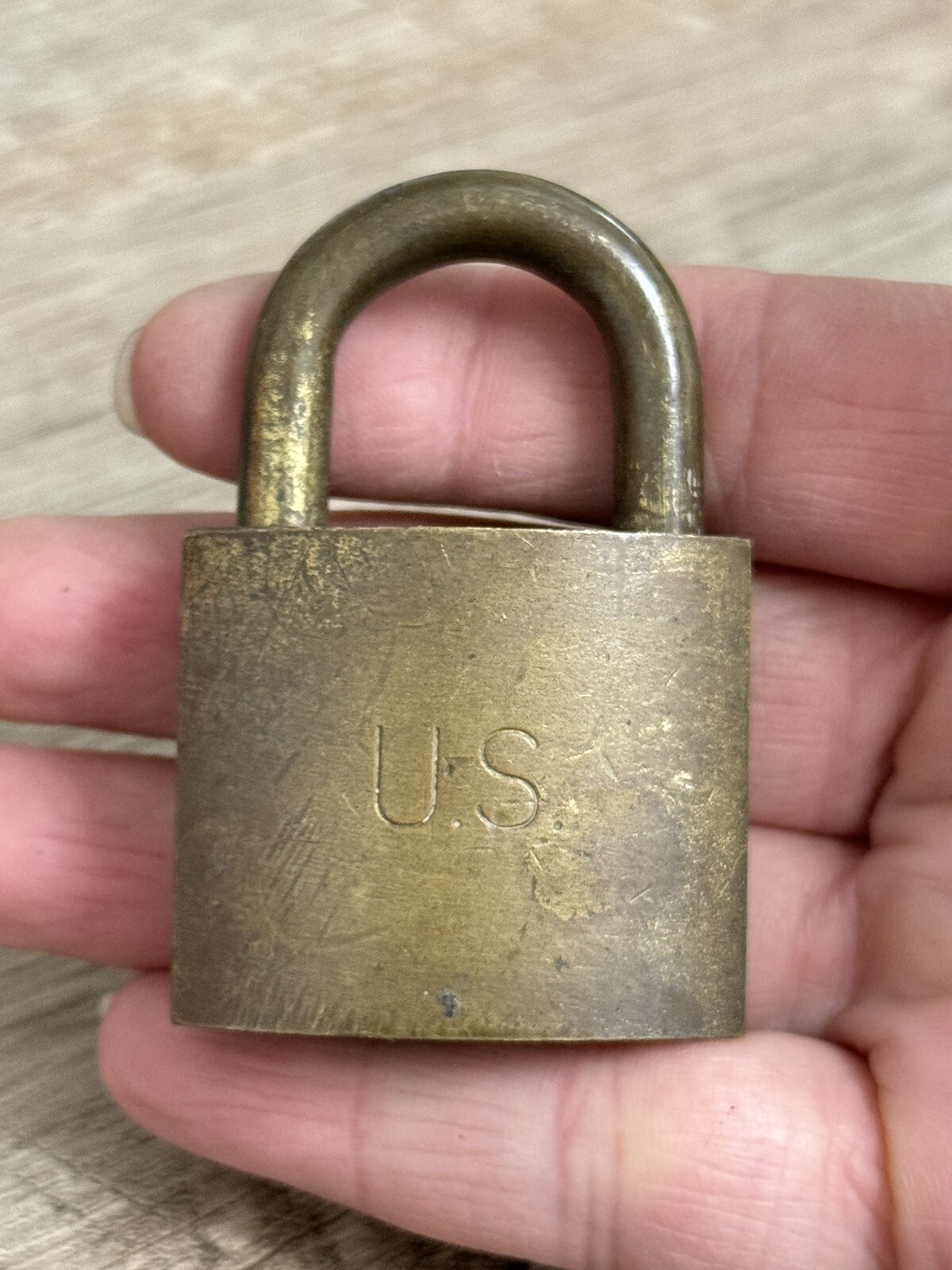 Vintage Old Junkunc Bros U.S. Padlock Lock No Key