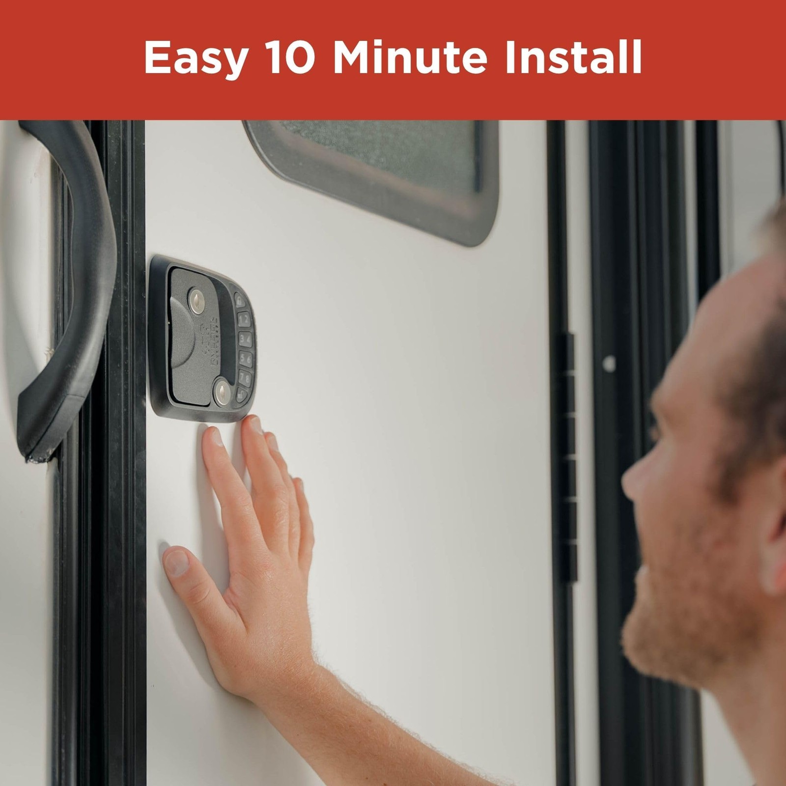 RVLOCK Compact RV Lock Keyless Entry, Secure Replacement for Camper Latch, Gr…