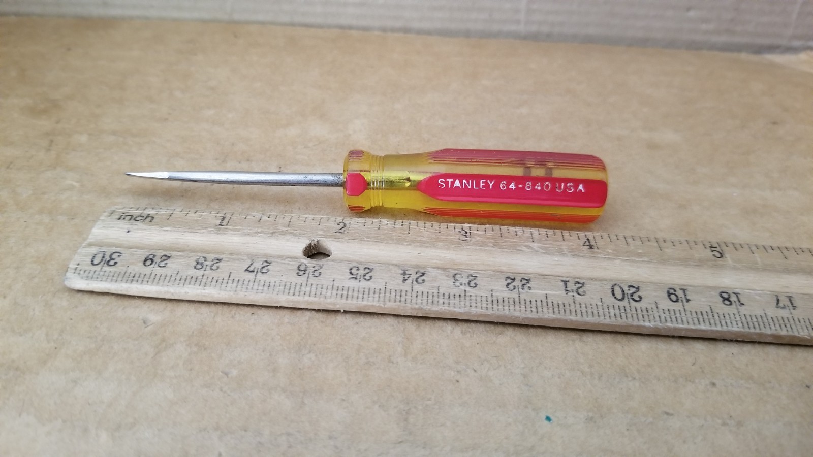 VTG. Stanley USA 64-840 Pocket Clip Flat/Slotted Screwdriver. Beautiful Cond