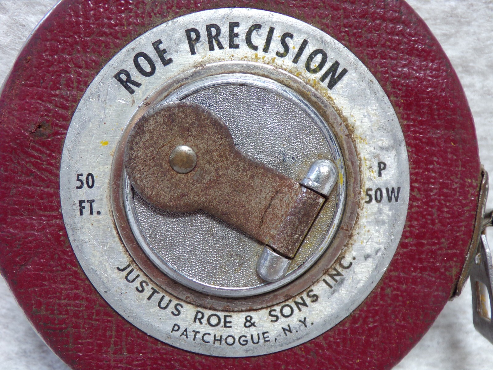JUSTUS ROE & SONS INC. 50 FEET WORKING STEEL MEASURING TAPE P 50W ALL METAL