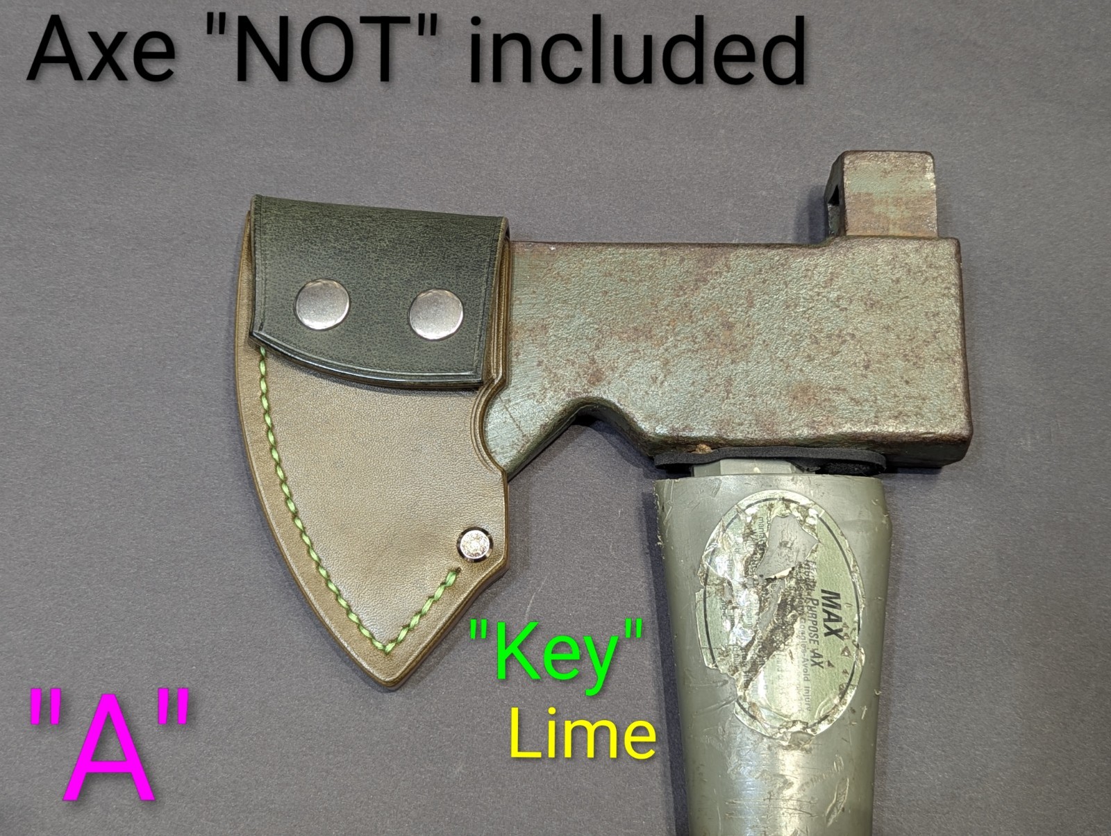 The Max Axe Forrest Tool Handmade Leather Axe Mask”ONLY”Read Des Tropical Fruit