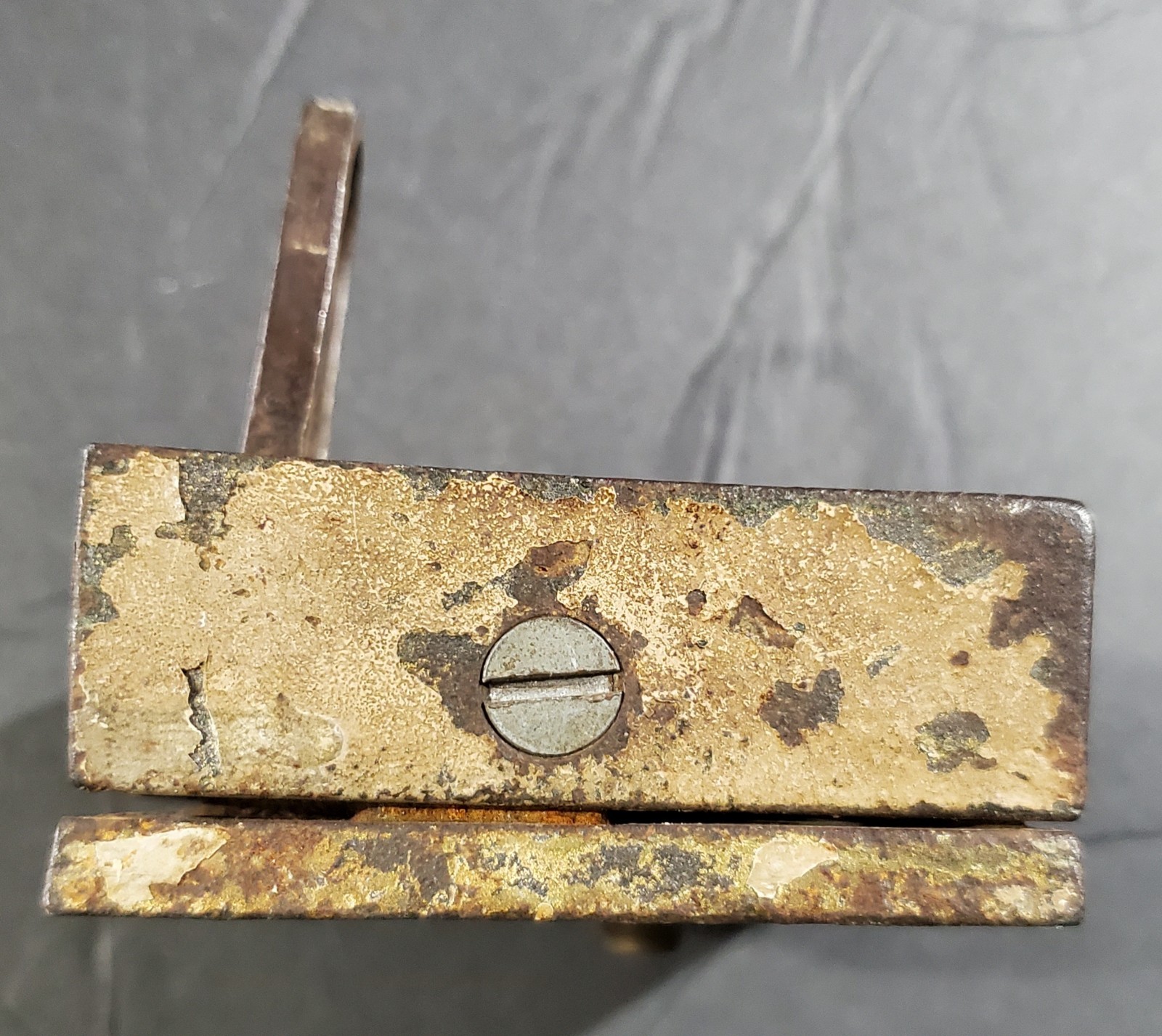 Vintage FOX Police Lock Cast Iron Used