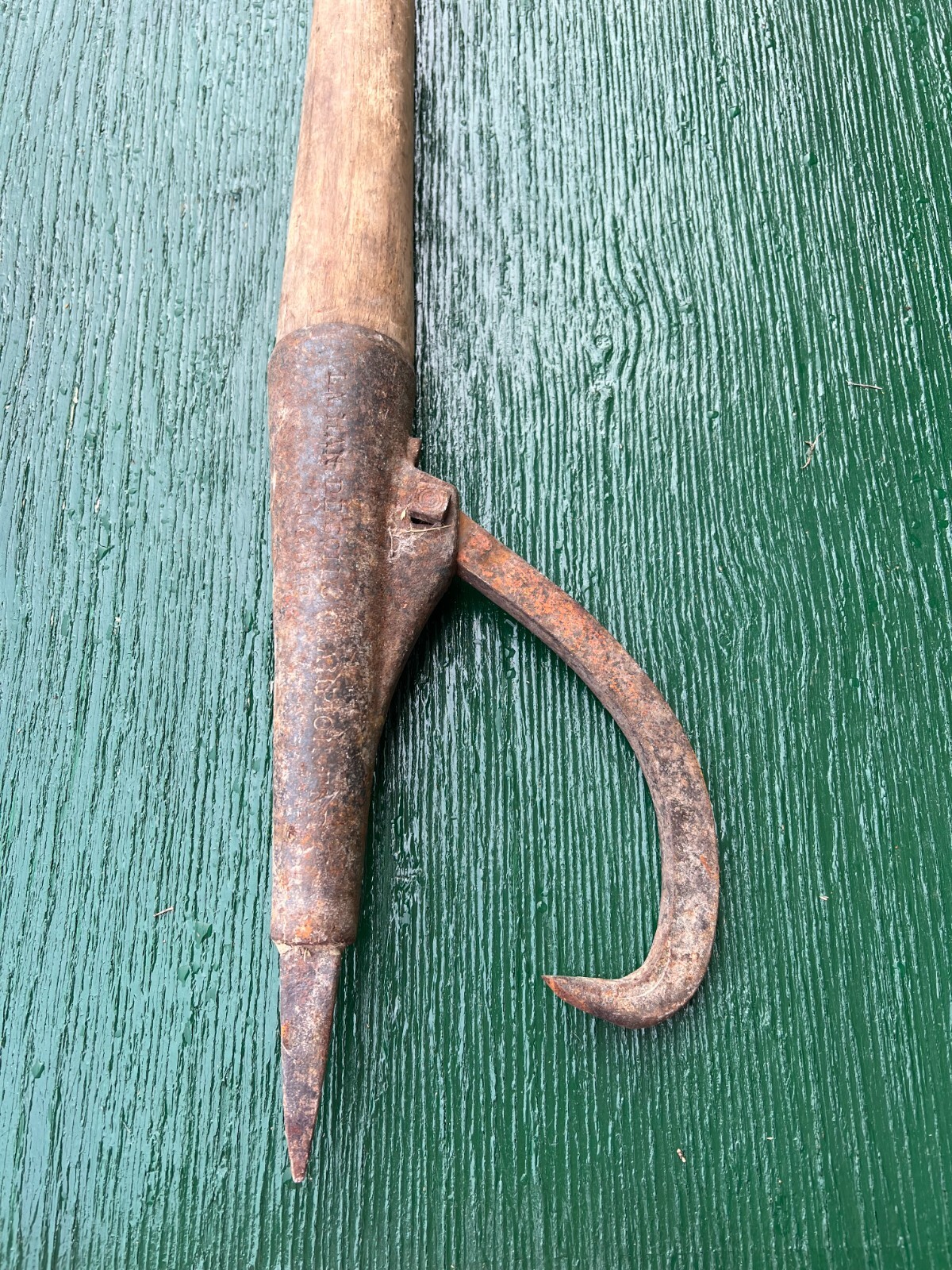 ANTIQUE Cant Hook 43″ Log Roller Peavey Lumber Jack Mill Signed CHAMPION