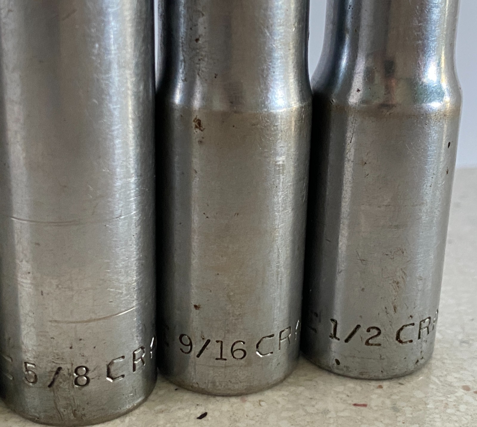 Vintage Early V Series Craftsman 1/2″ Drive Ratchet & Socket Set Oil Port 14 Pc