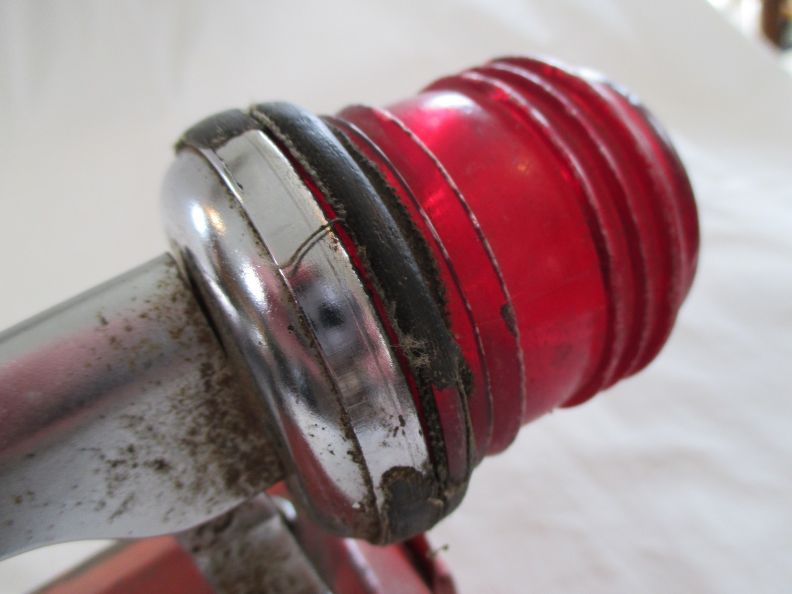 Vintage Big Beam Beacon Lamp NO. 164 Flashlight Lantern Flashing Red Light USA