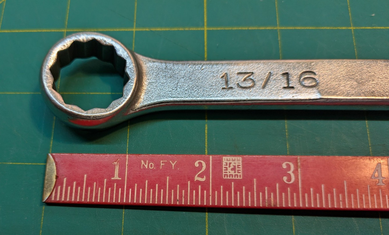 MAC TOOLS Combination Wrench CL26, 13/16″ 12 point, Textured Chrome Finish