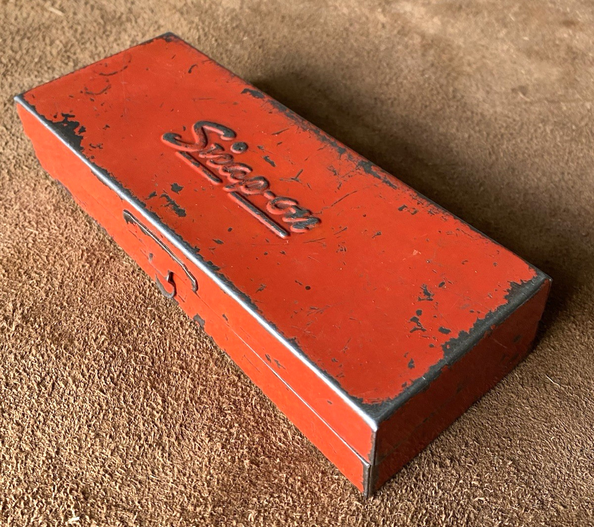 Vtg 1963 Snap-on KRA-222A 1/4” Dr. Metal Socket Set Early Version USA Case Only