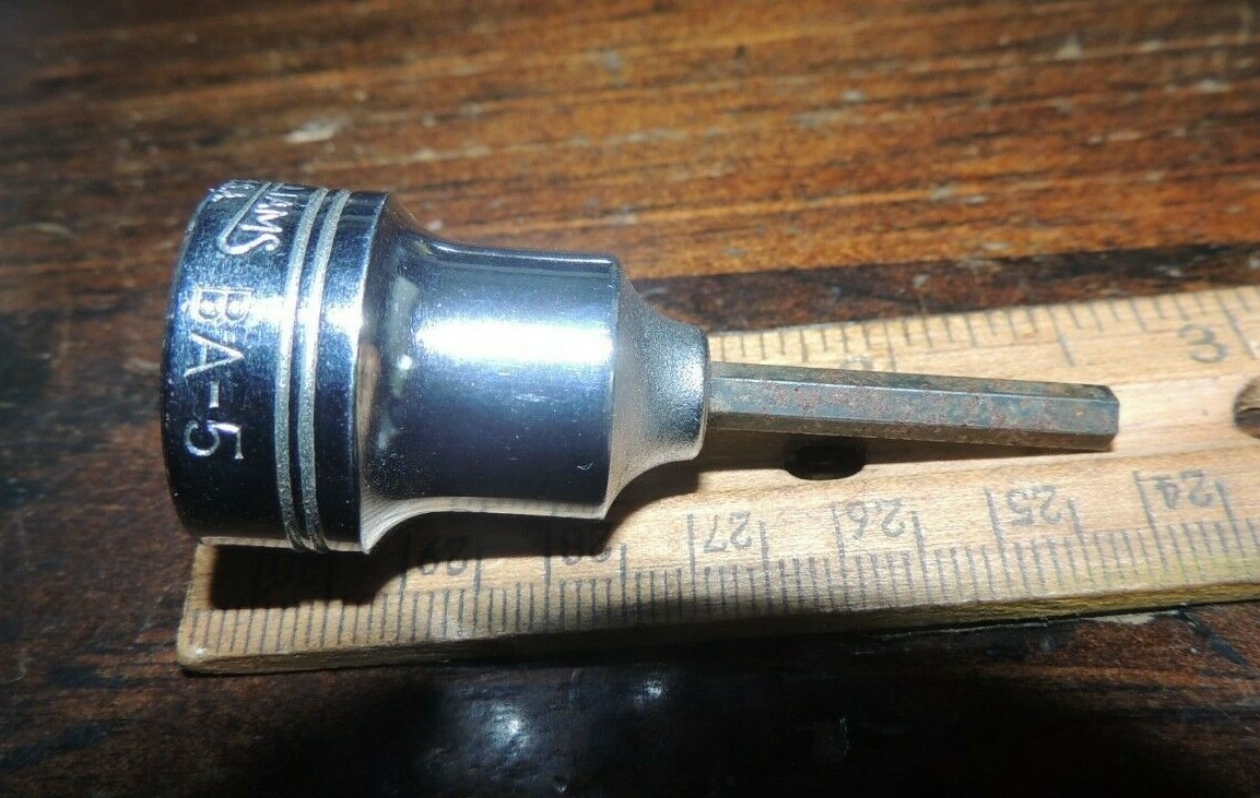 VINTAGE BA-5 WILLIAMS USA 5/32″ Hex Bit Socket, 3/8 Drive, 1-1/8″ Bit Length