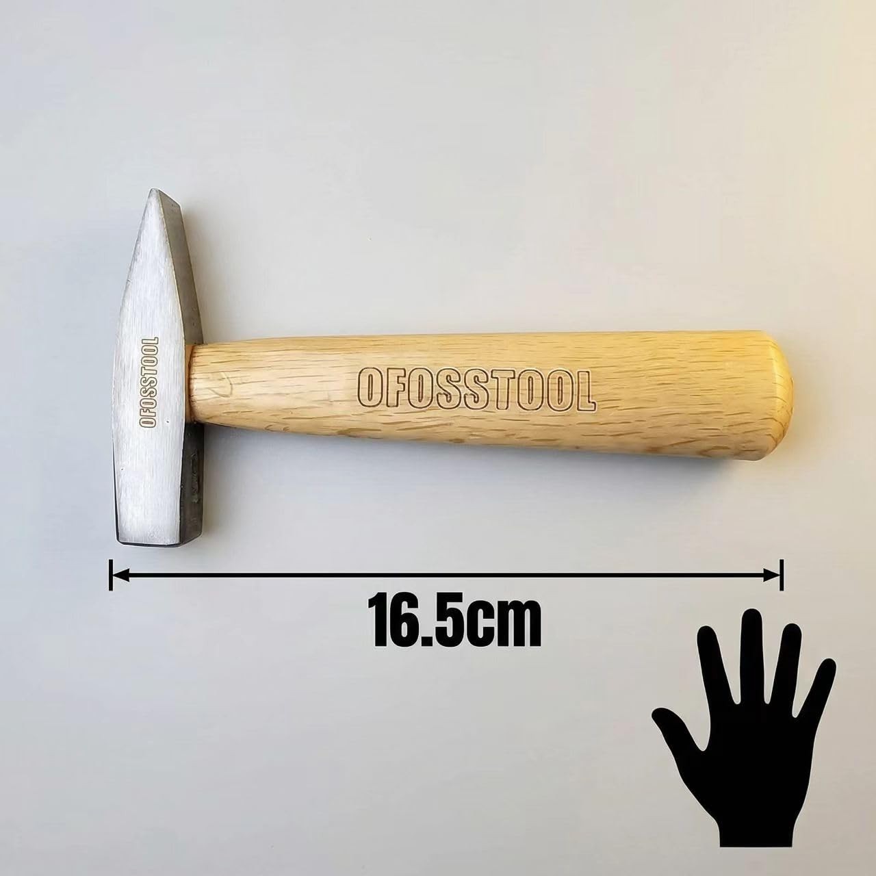 Engineers Hammer with Wood Handle and Alloy Steel Head, 11 OZ Mini Cross Peen…