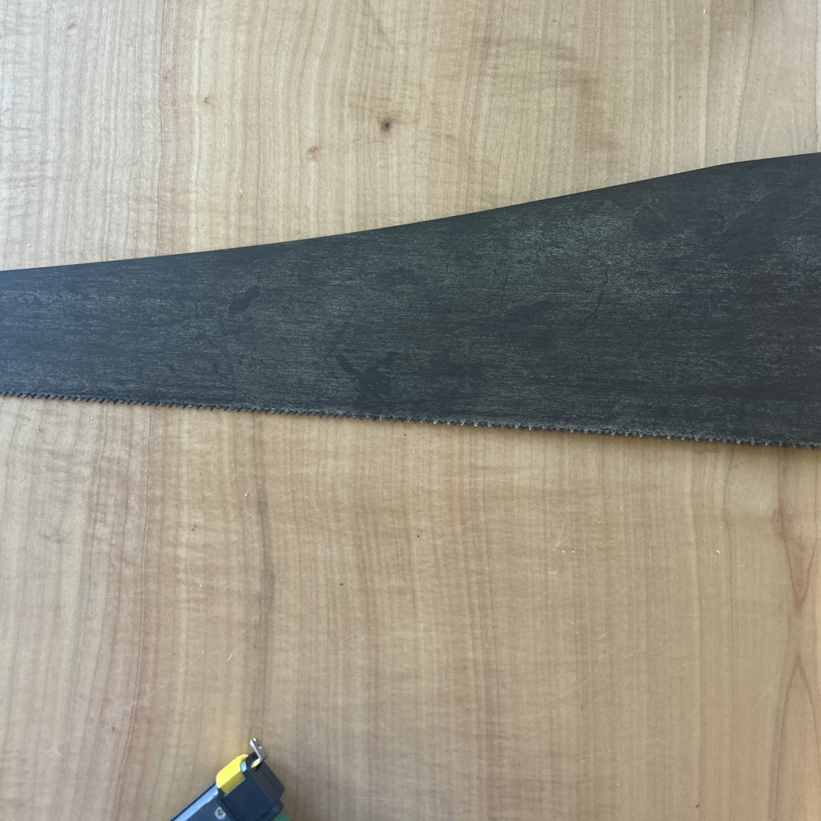 Vintage Disston Crosscut Hand Saw Wheat Design 24″ Blade, Missing Bolt
