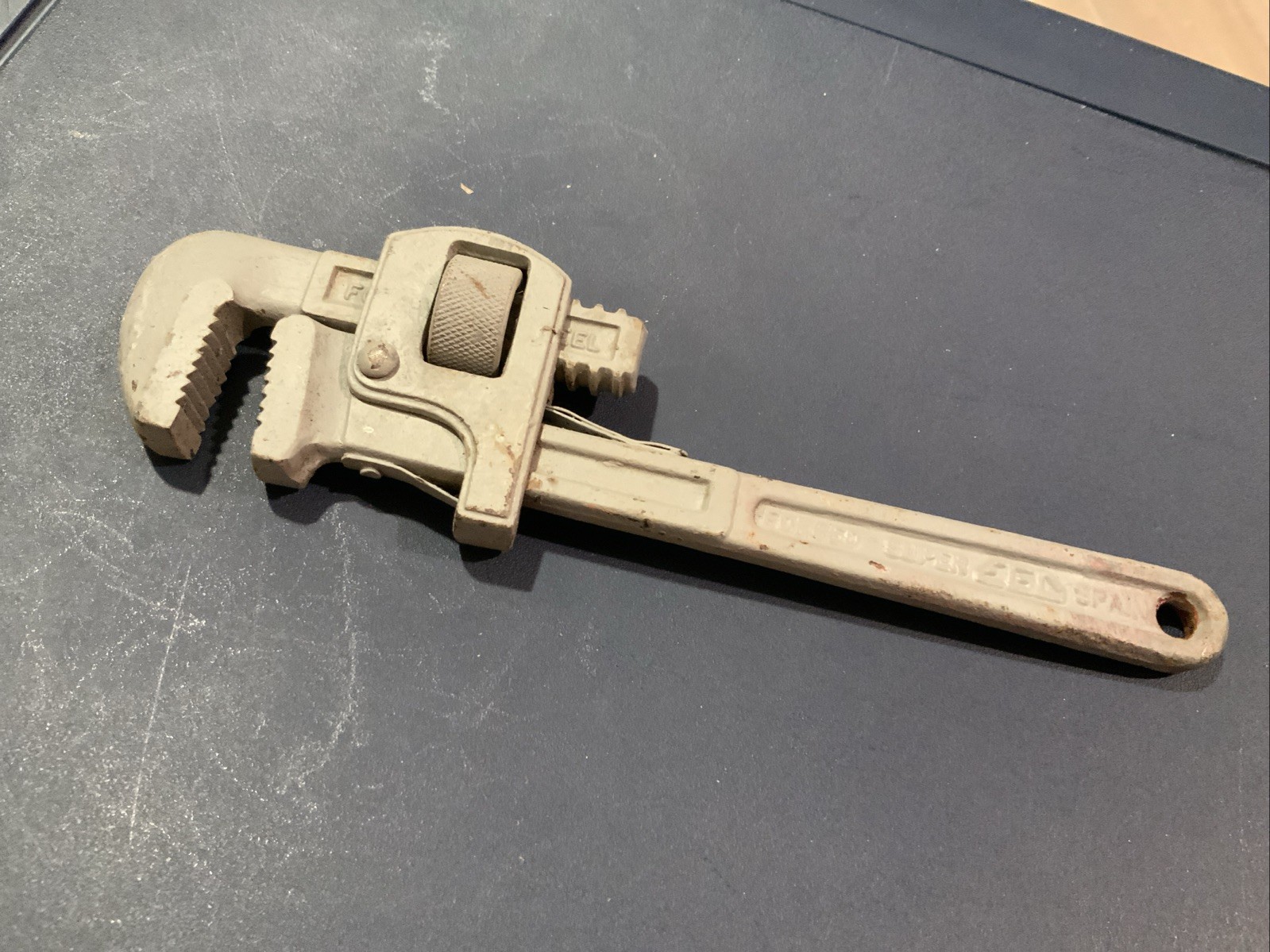 Vintage Super EGO 10″ Forged Pipe Wrench made in Spain – Lightly Used