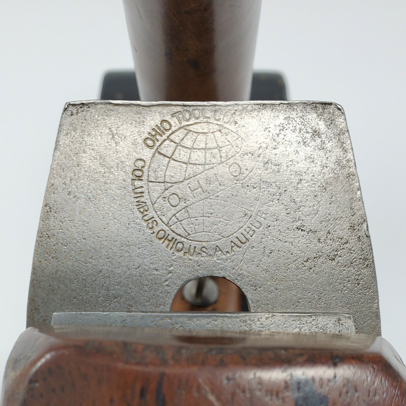 Vintage Black Painted Razee Fore Plane, 17″ L, Ohio Tool Co. 2″ Blade, Brass Toe