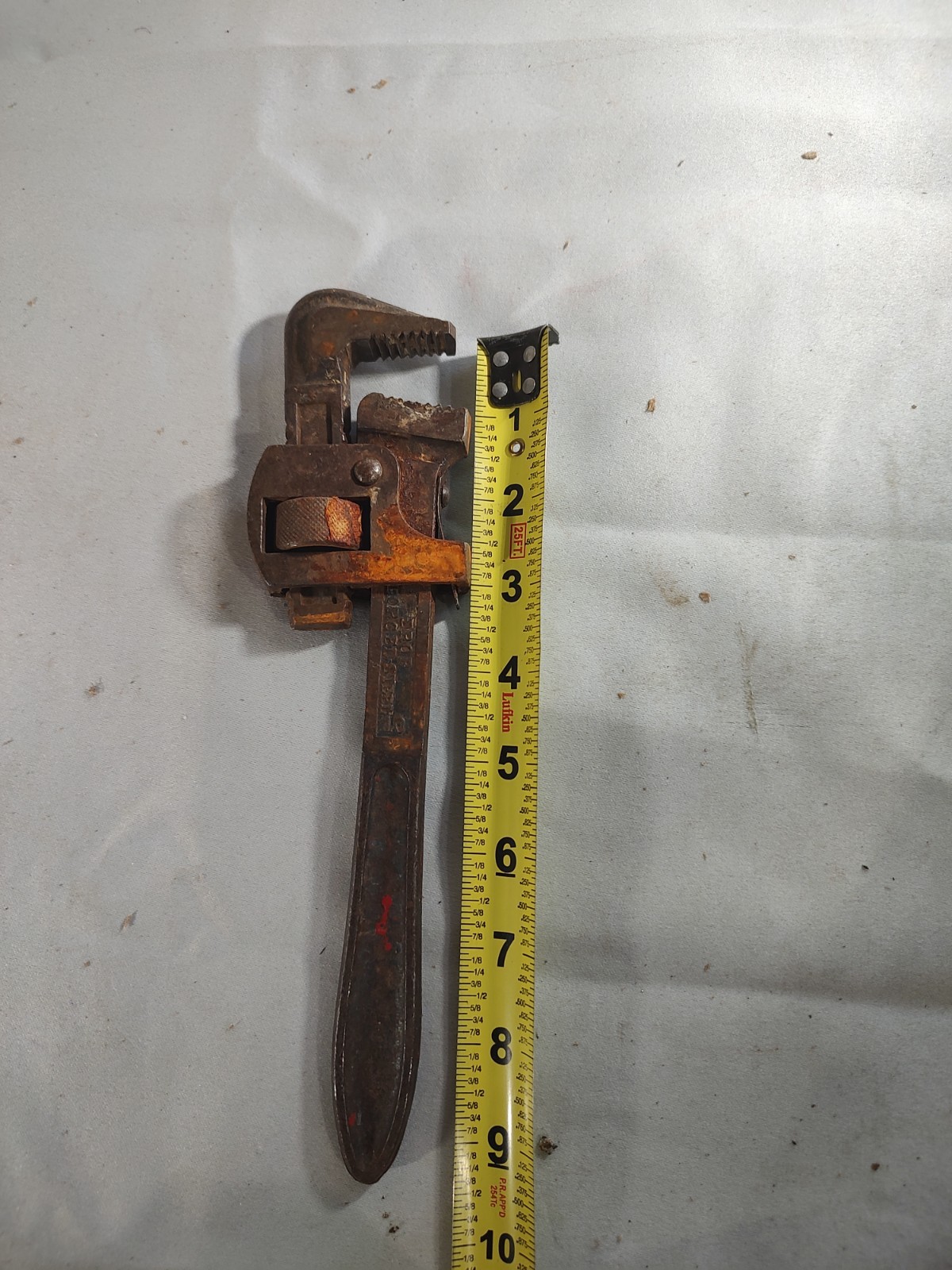 Vintage Pipe Wrench: Cast Metal Wrench Made in West Germany size No. 10
