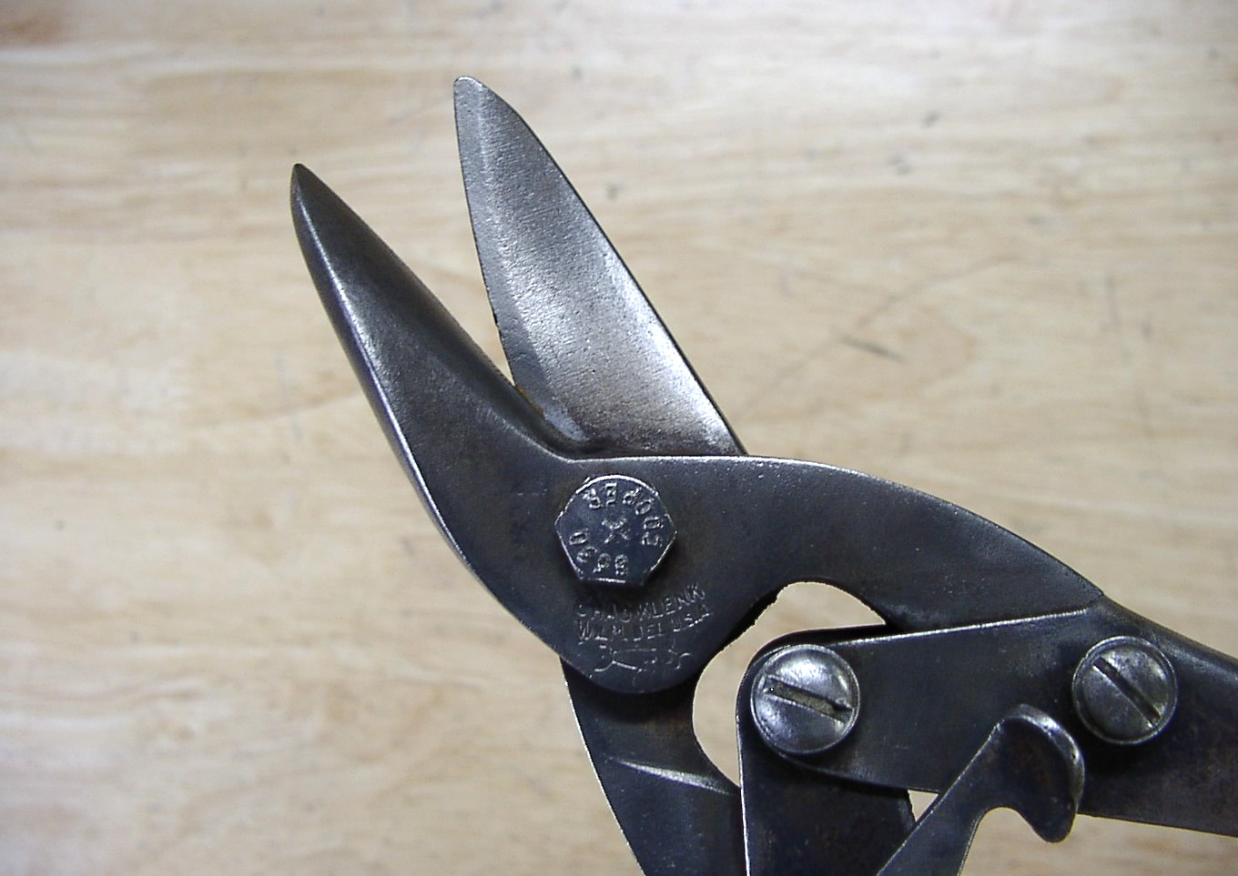 Vintage Chas. Klenk 8630 Aviator Tin Snips,9-9/16″,HVAC,Tin Knocker,VGC