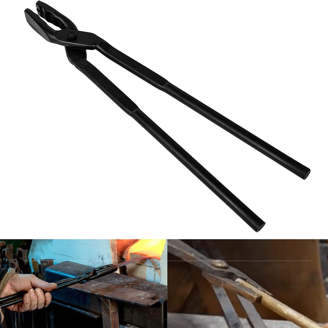 Blacksmith Tongs Wolf Jaw Blacksmithing Tongs For Beginner Bladesmith 15in 380mm