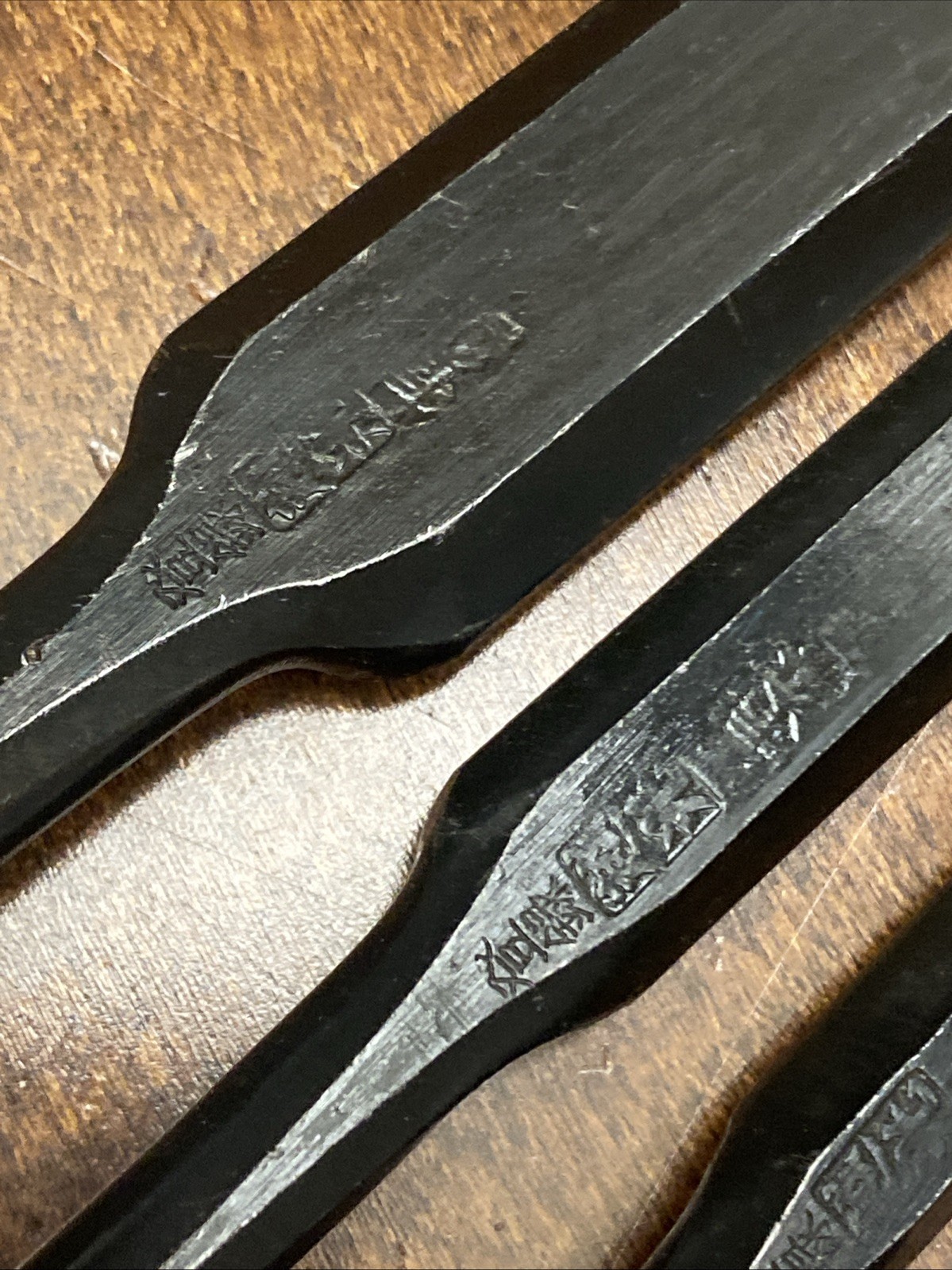 4pc Vintage Japanese Chisel Set 1/4″ 3/8″ 1/2″ 3/4″ Hand Forged 14″ Long