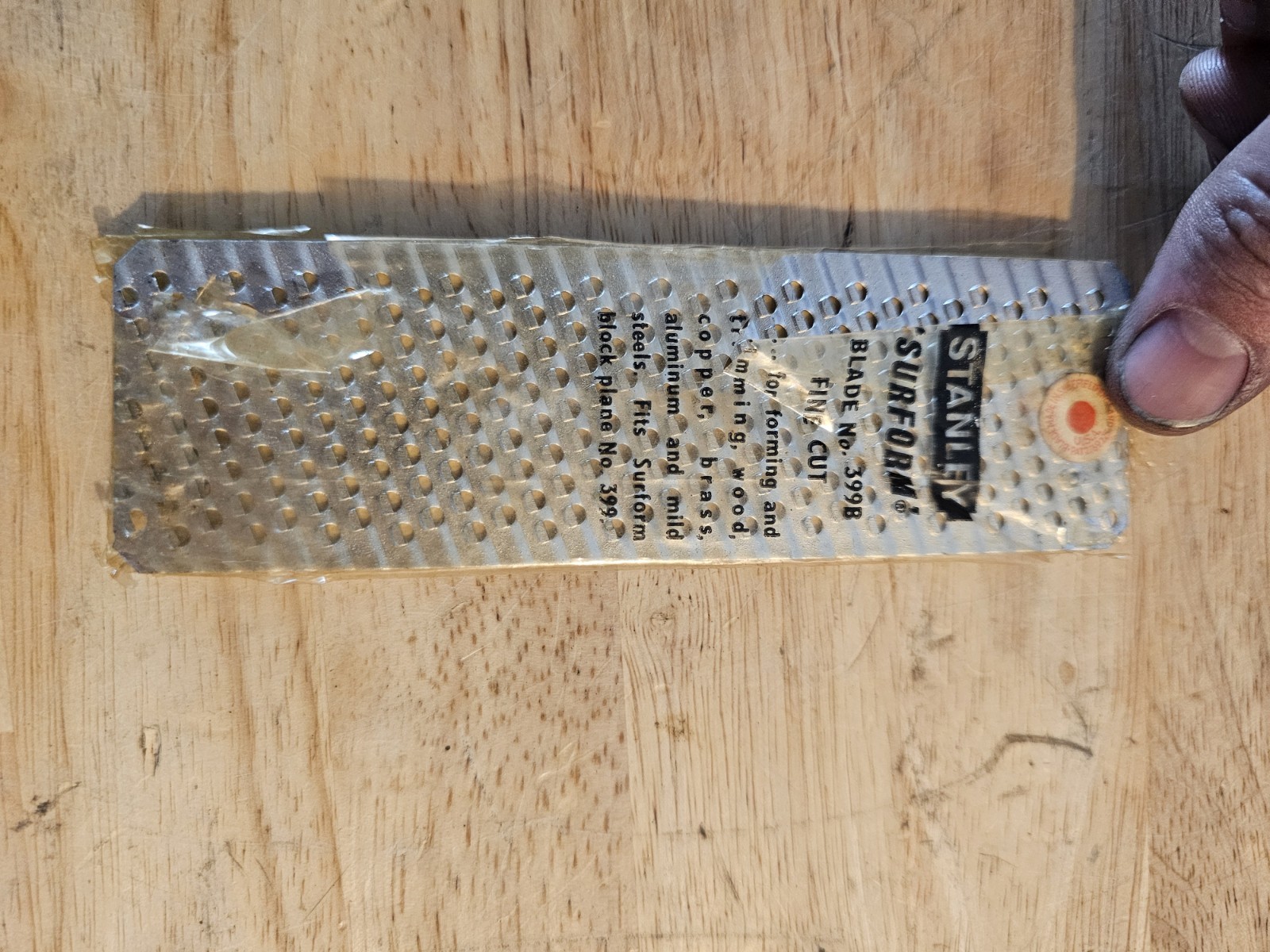 Vintage NOS Stanley Surform 399B Fine Cut Replacement Blade No. 399 Pocket Plane