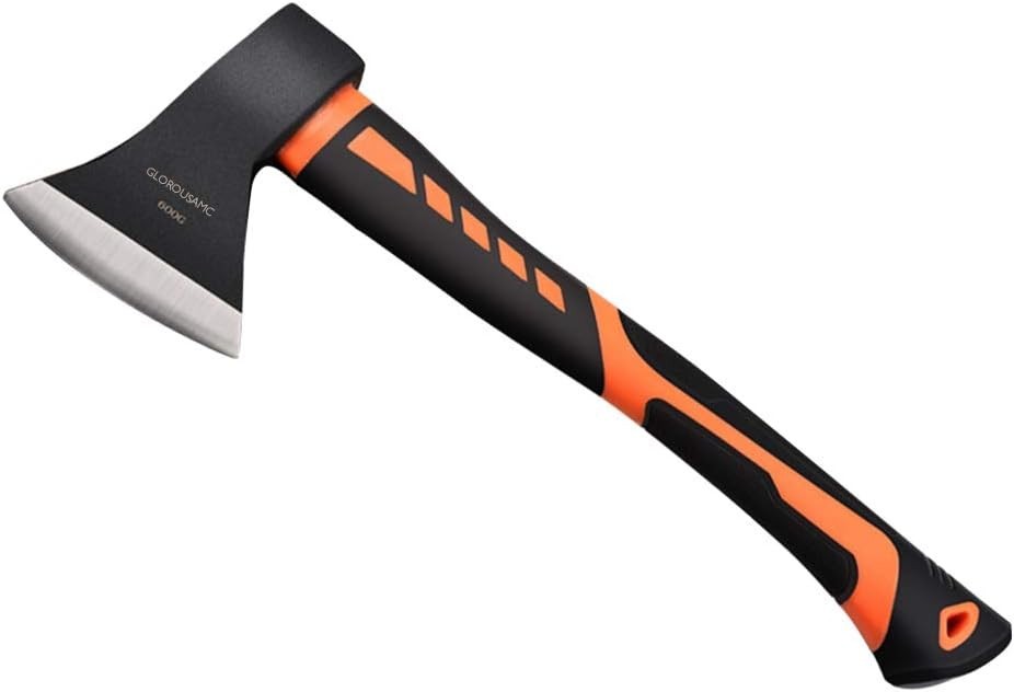 Chopping Axe Carbon Steel 15-Inch Outdoor Hatchet for Wood Splitting Camping