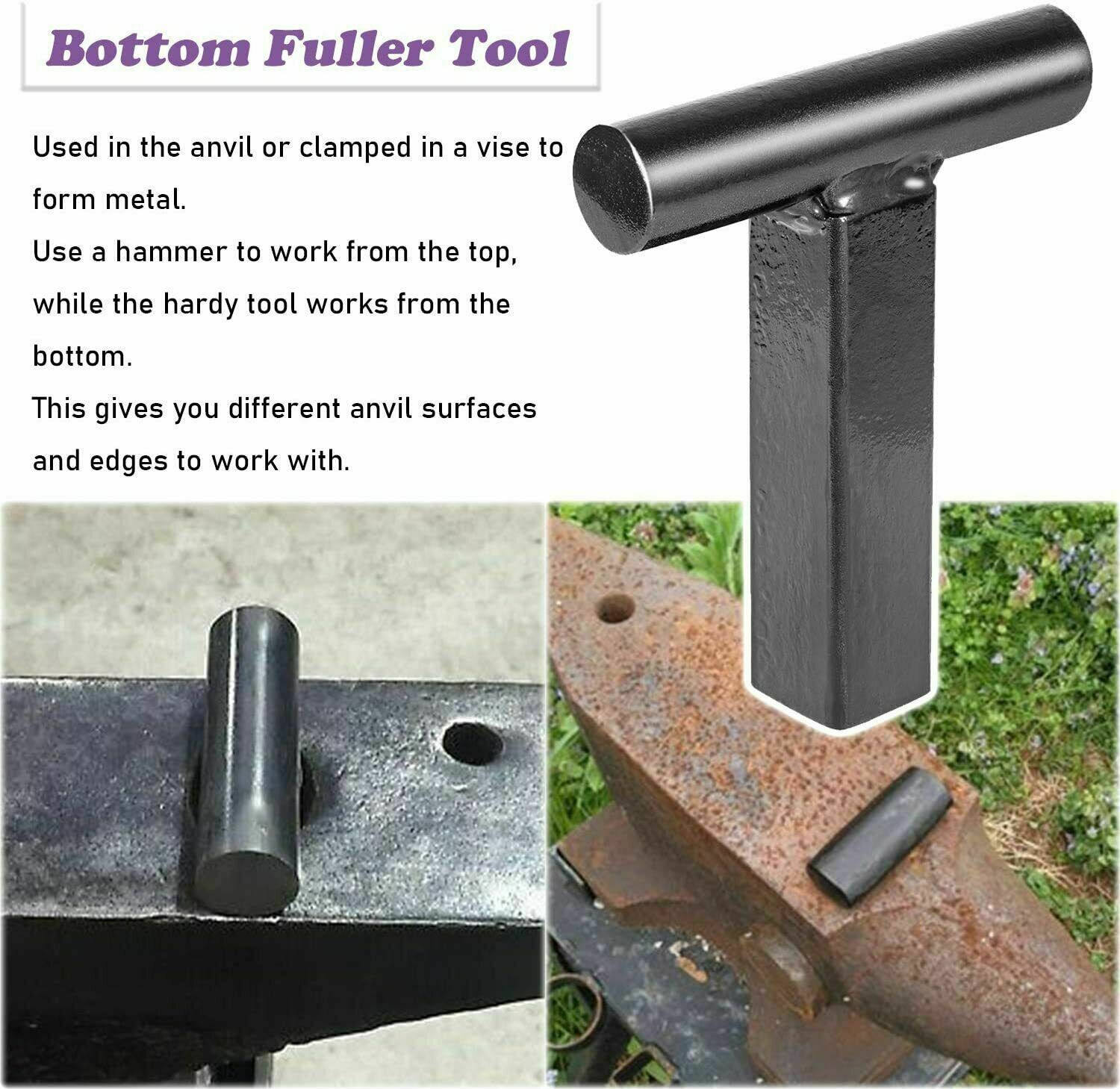 4Pcs Blacksmith Anvil Hardy Tool Set Fits 1inch Hardy Hole in a anvil or vise