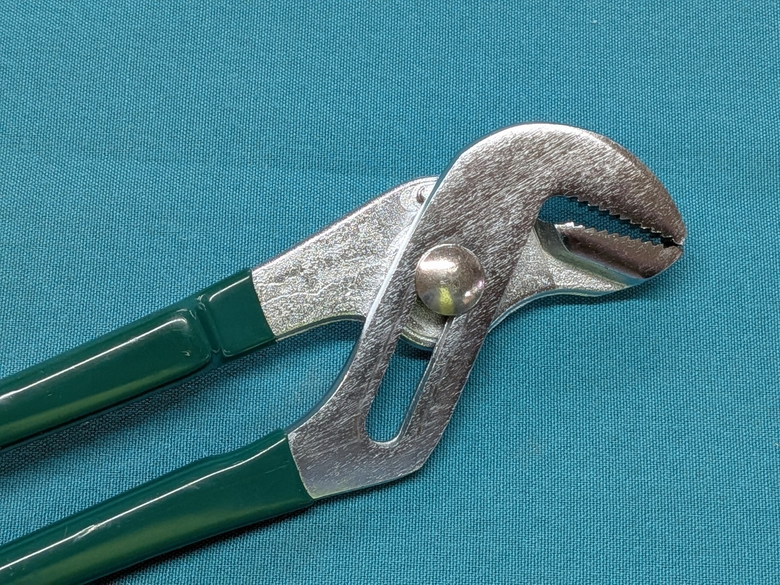 Vintage S-K Tools USA No. 7510 Tongue and Groove Pliers 5-Position Green Vinyl