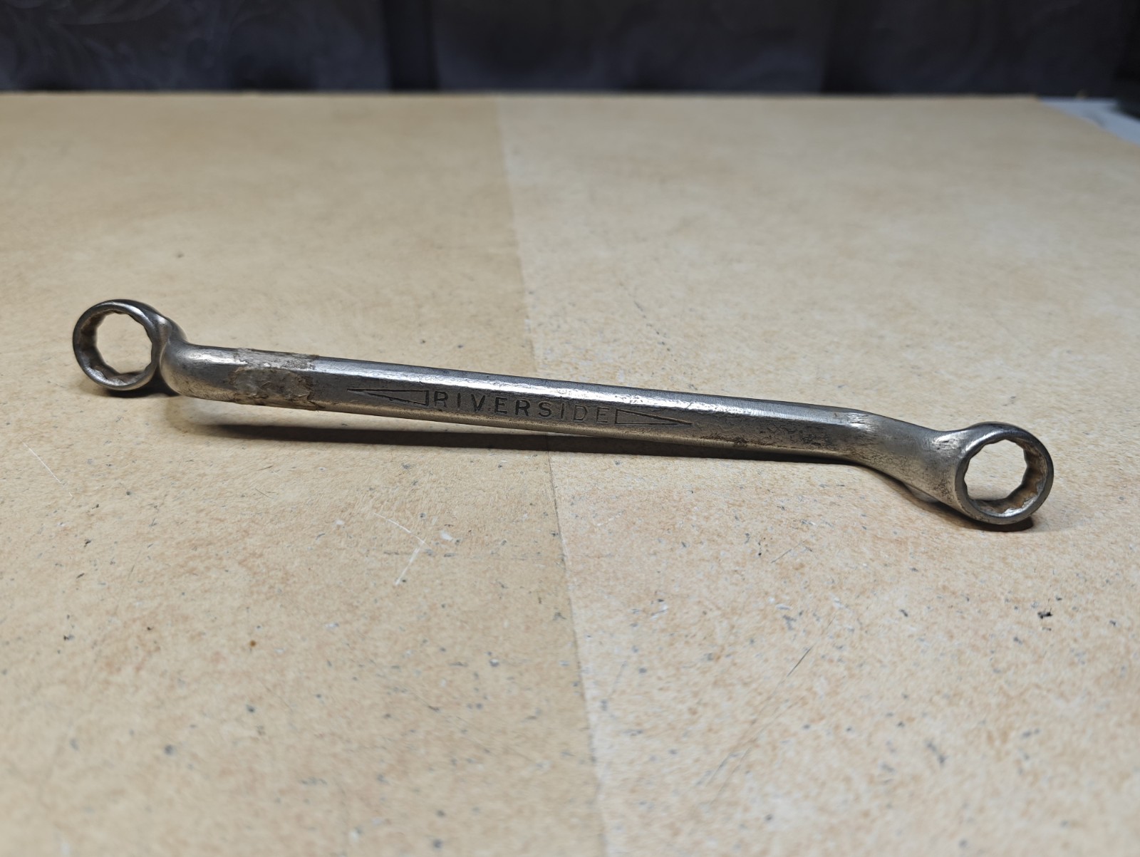 RIVERSIDE Chrome Vanadium Steel Offset Double Box End Wrench 9/15-1/2 Vintage