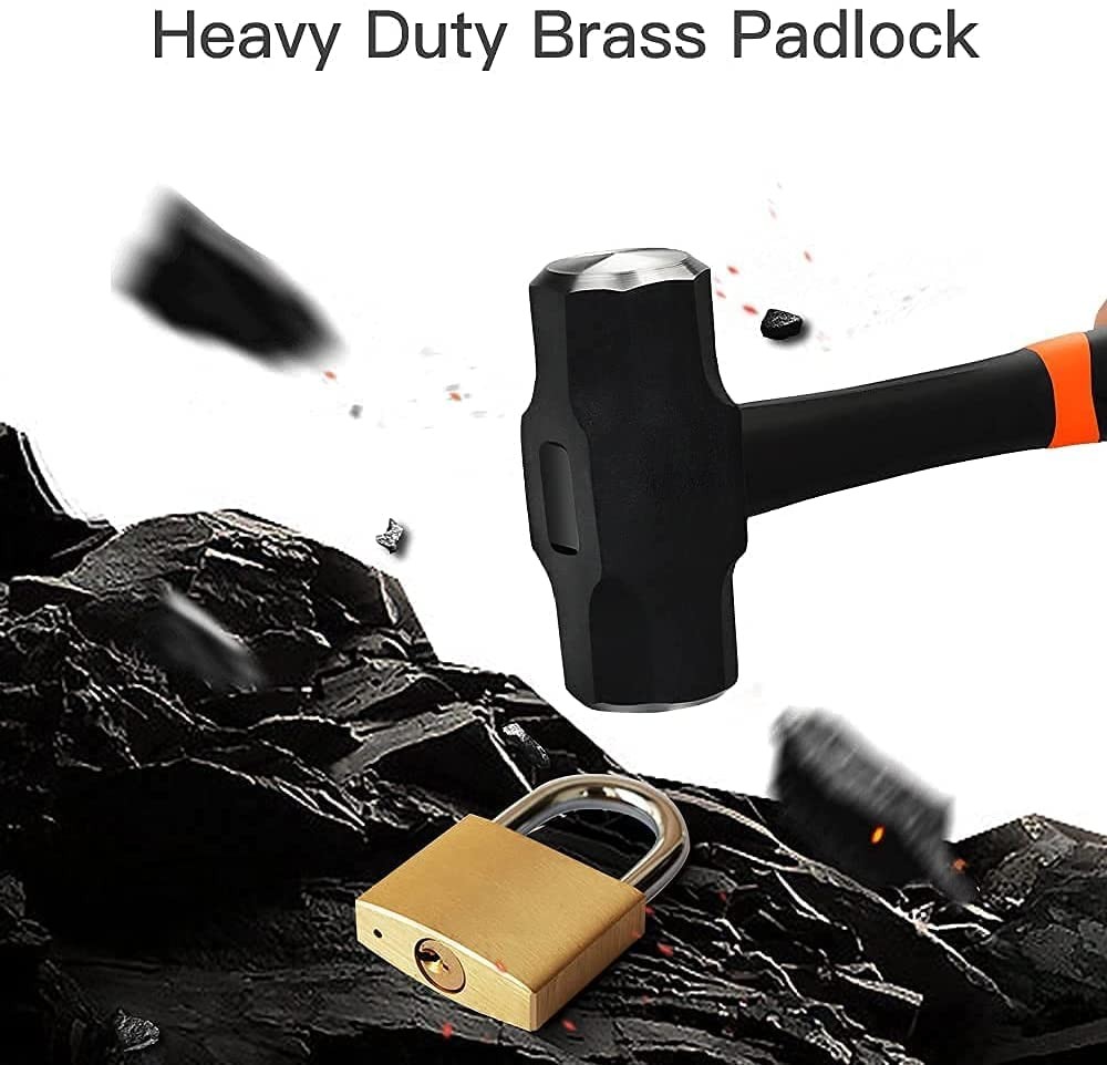 Solid Brass Padlock 1-9/16 in. Wide 2-1/2 in. Shackle Gate Lock for Outdoor F