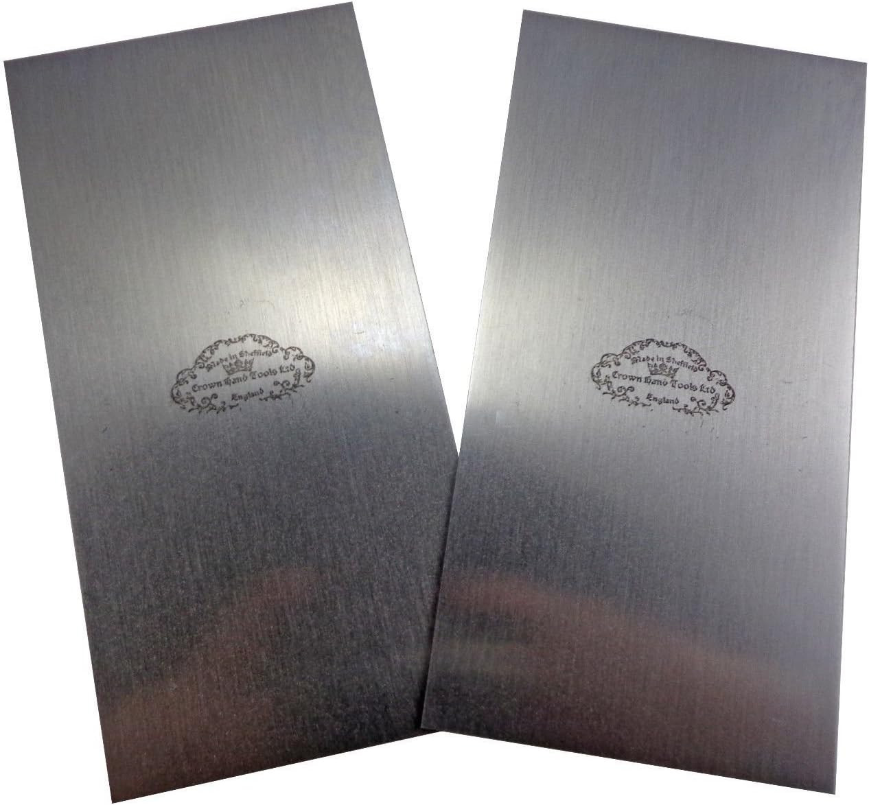 Sheffield UK Steel 2 Piece Rectangular 2 1/2″ X 5″ Cabinet Scraper Set 375