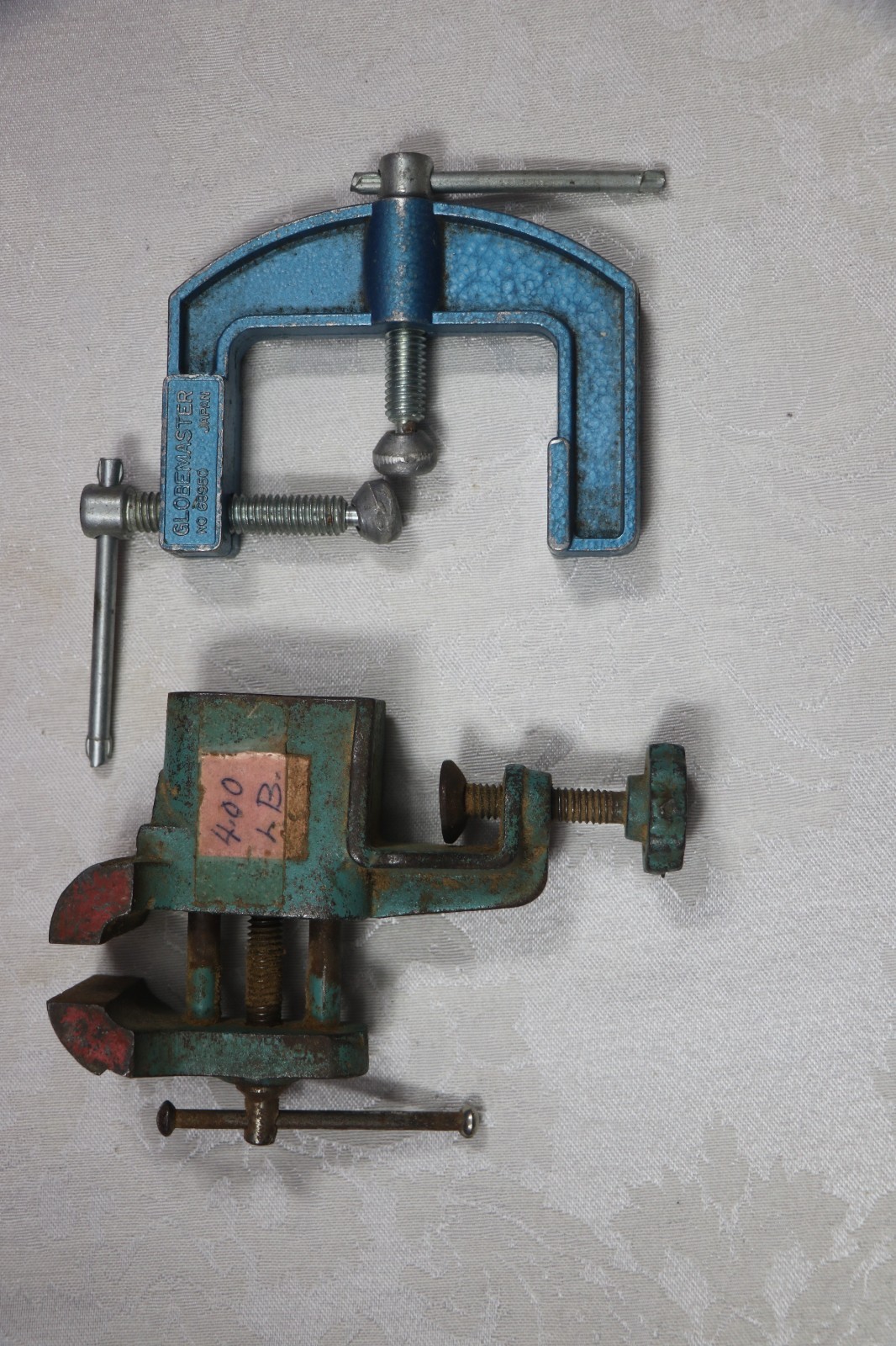 Vitage Globemaster 2 way Clamp 69950 & Clamp on Bench Vise