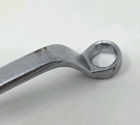 Vintage INDESTRO SUPER 7/16″ & 1/2″ Deep Offset Box End Wrench 730 12 Pt USA